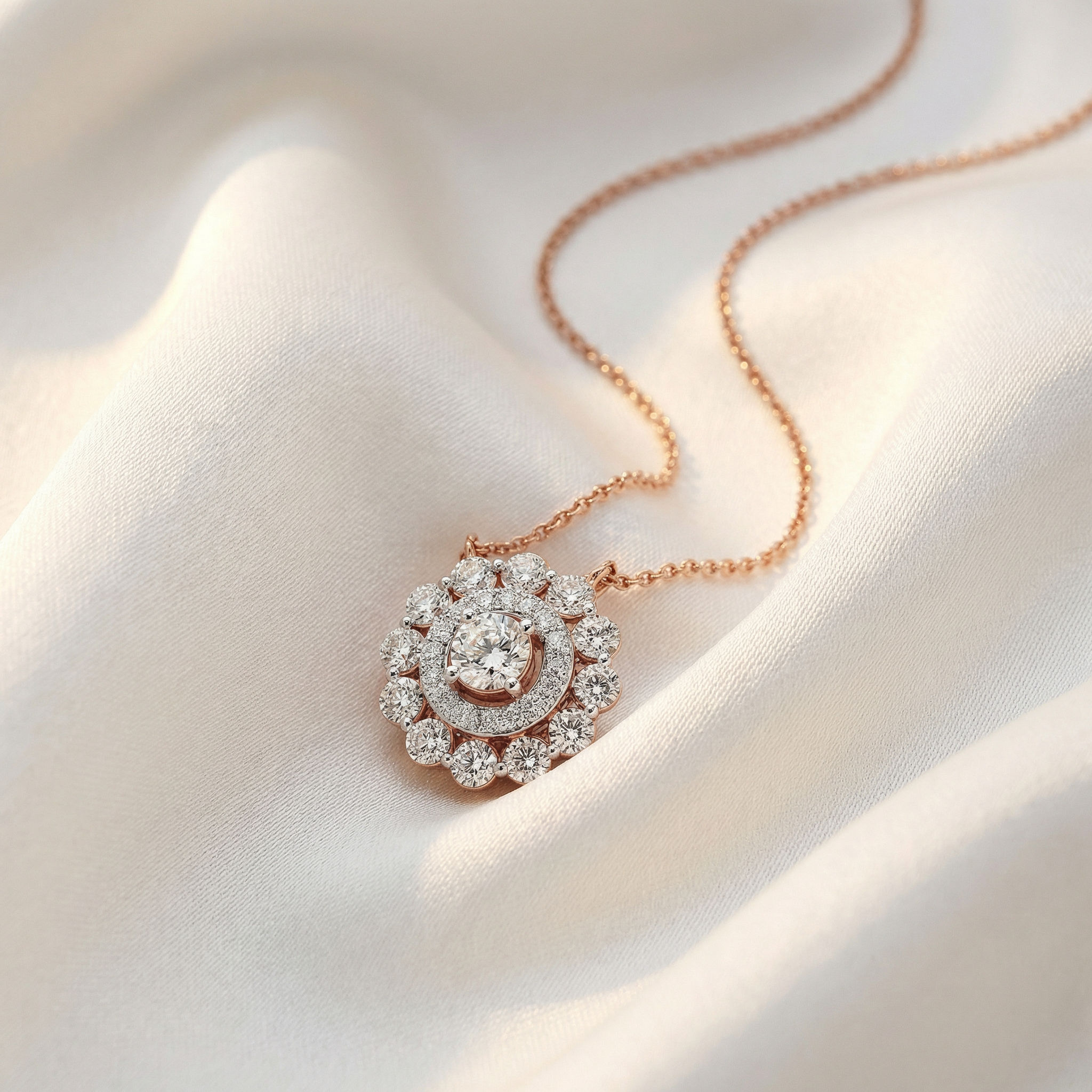 Solar Radiance Diamond Necklace 2