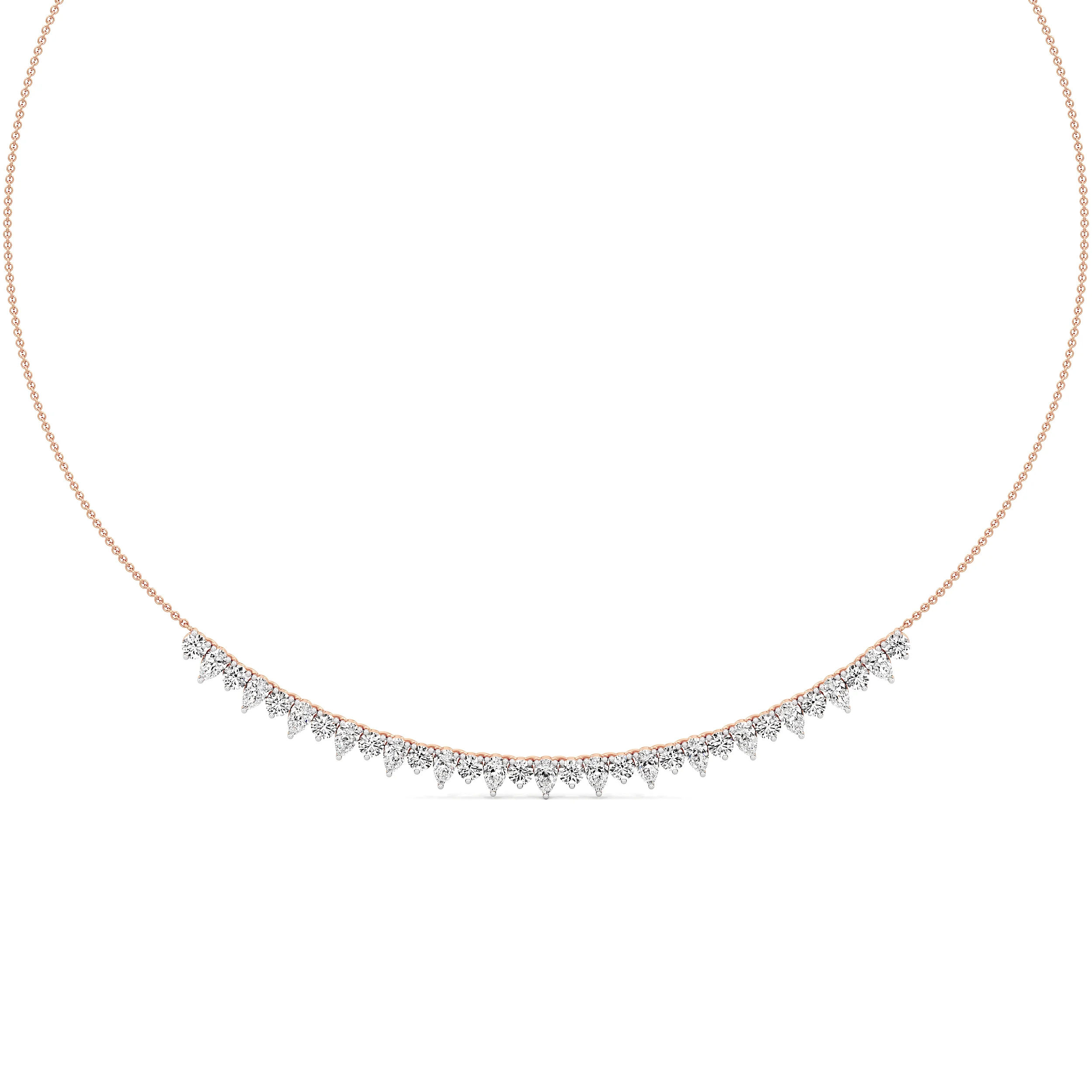 Cascade Line Diamond Necklace 8