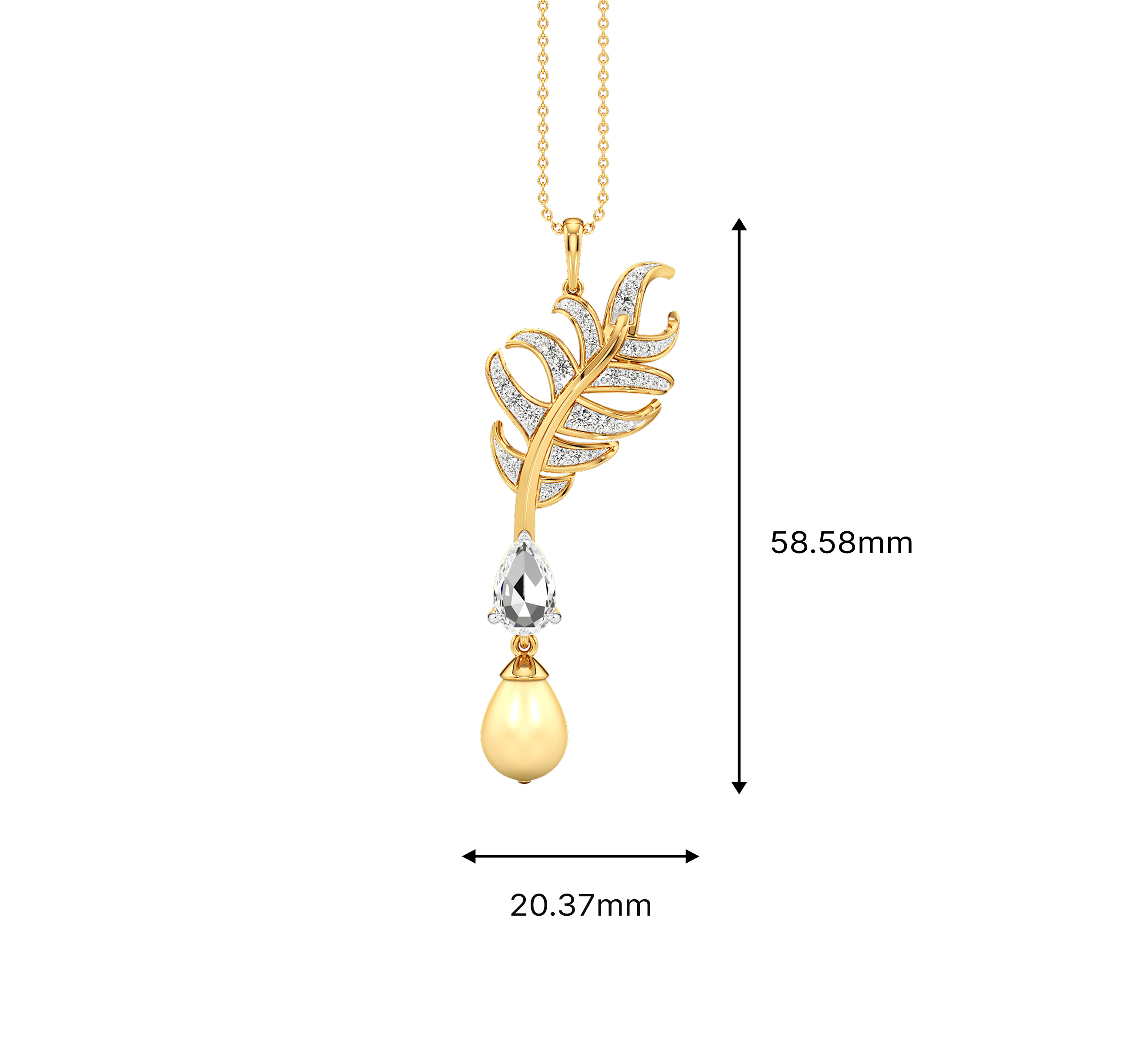 Cascade Plume Pendant 5