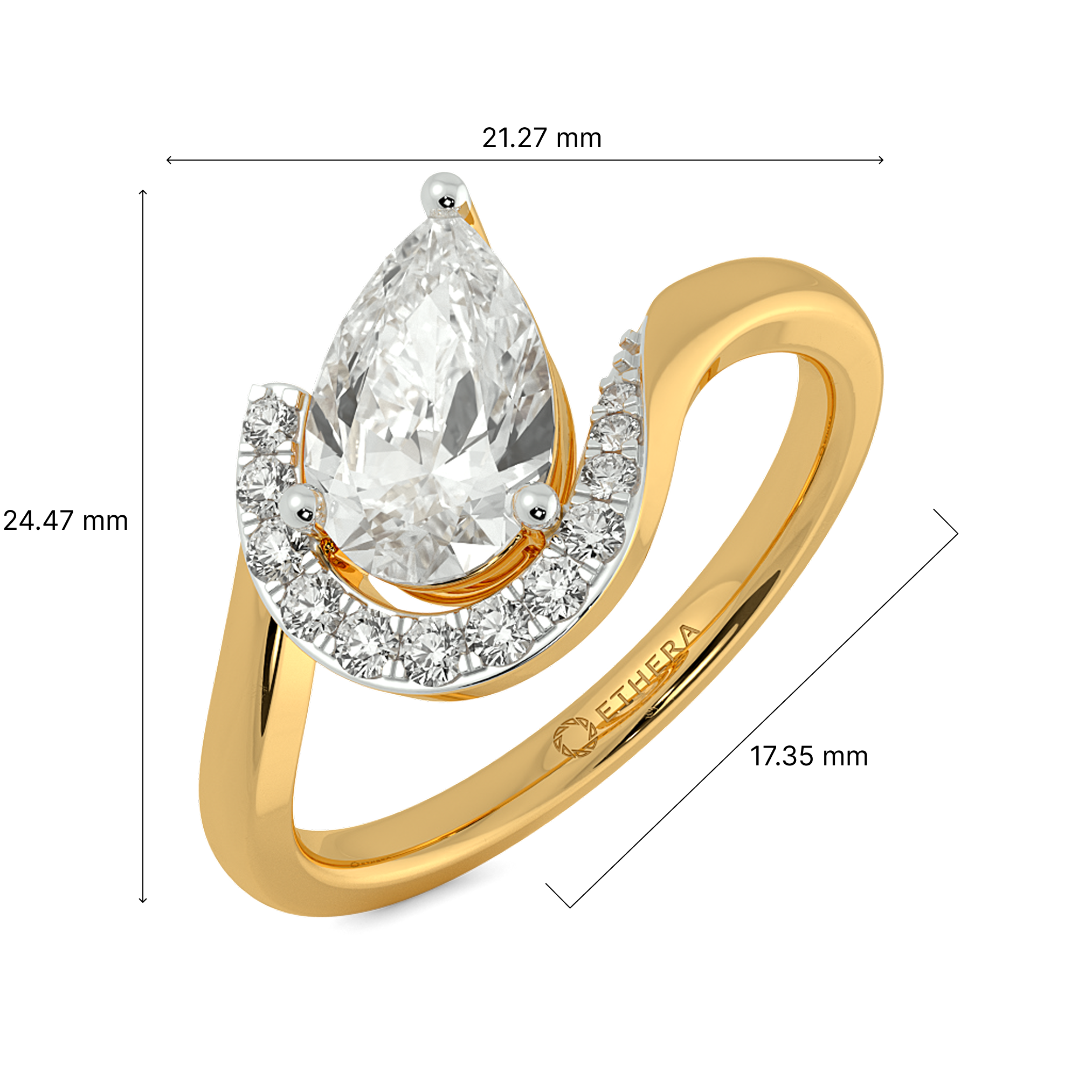 Opulent Curves Solitaire Ring 8