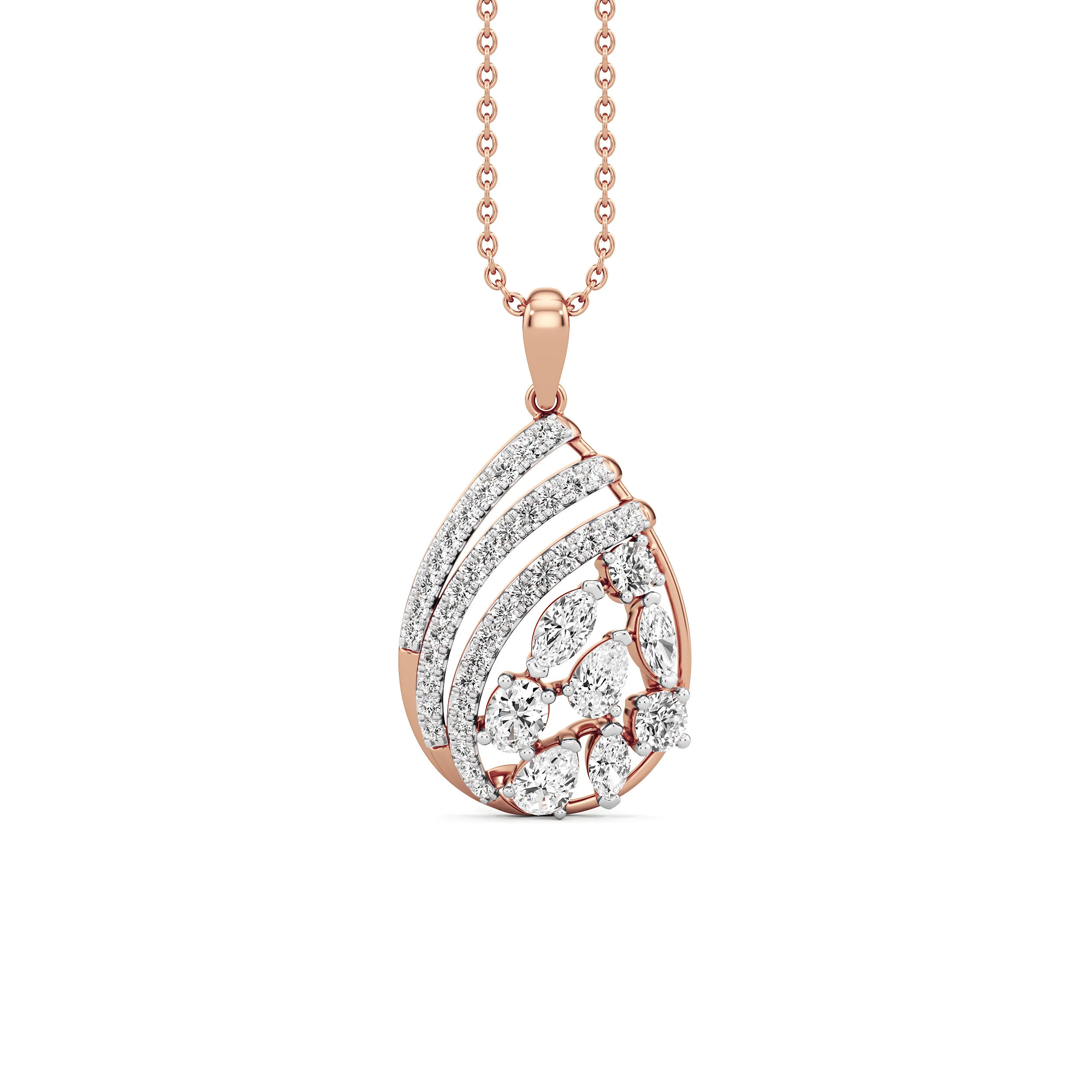 Cascade Gleam Diamond Pendant 7