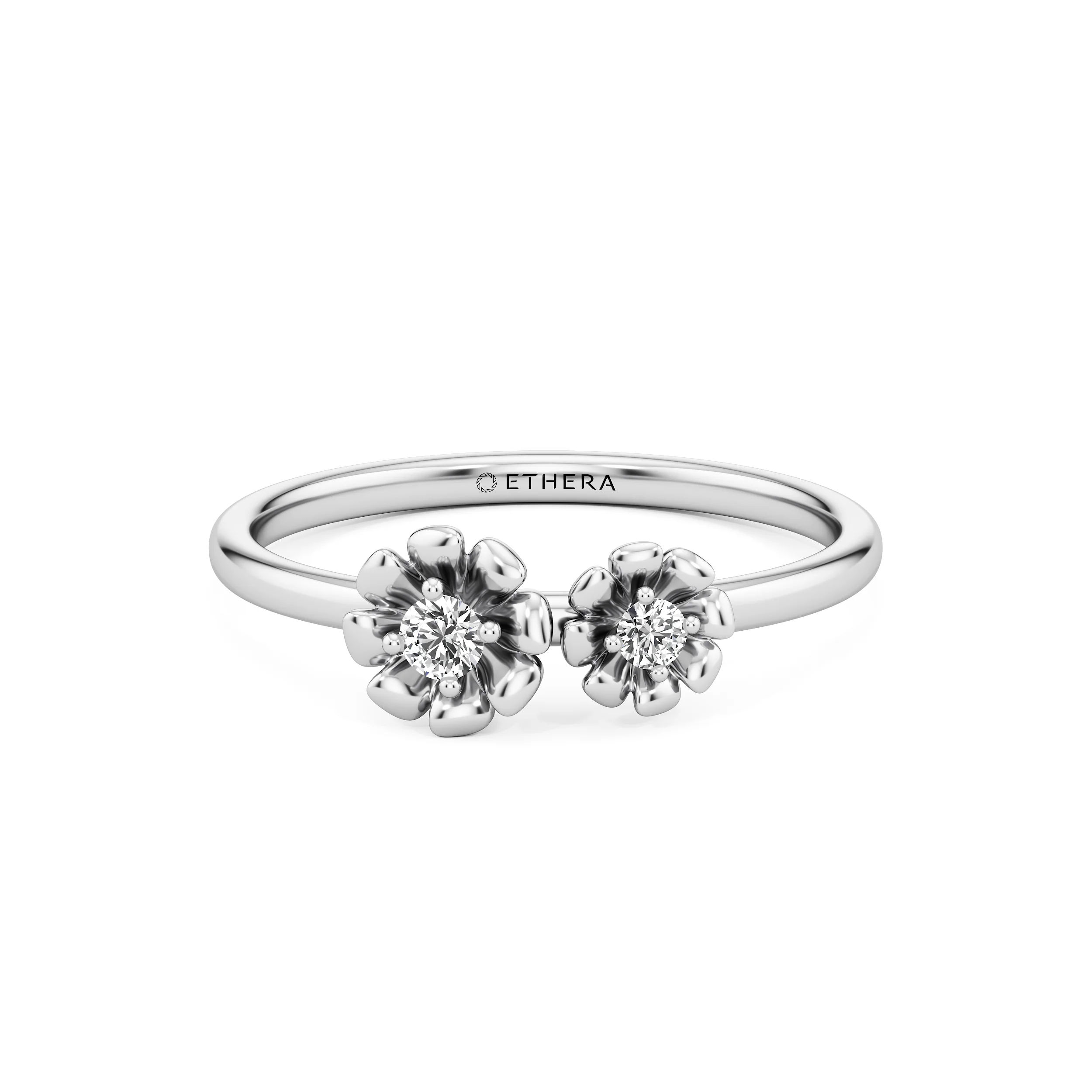 Twin Bloom Diamond Ring 9