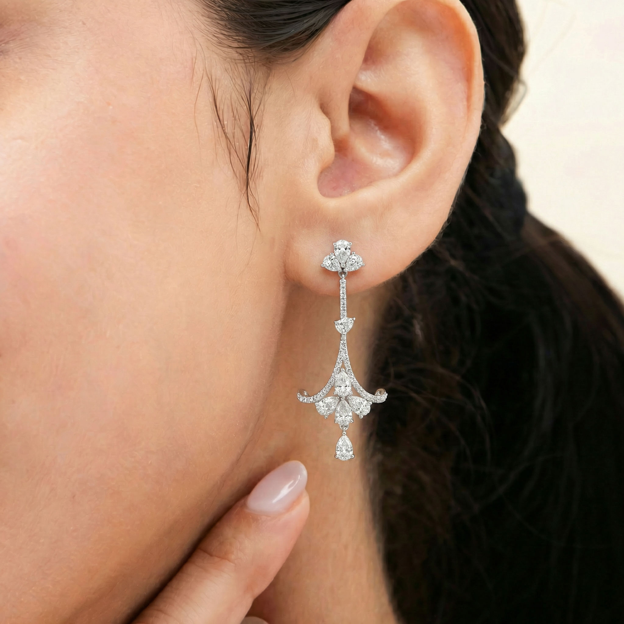 Lustre Arc Drop Earrings 1