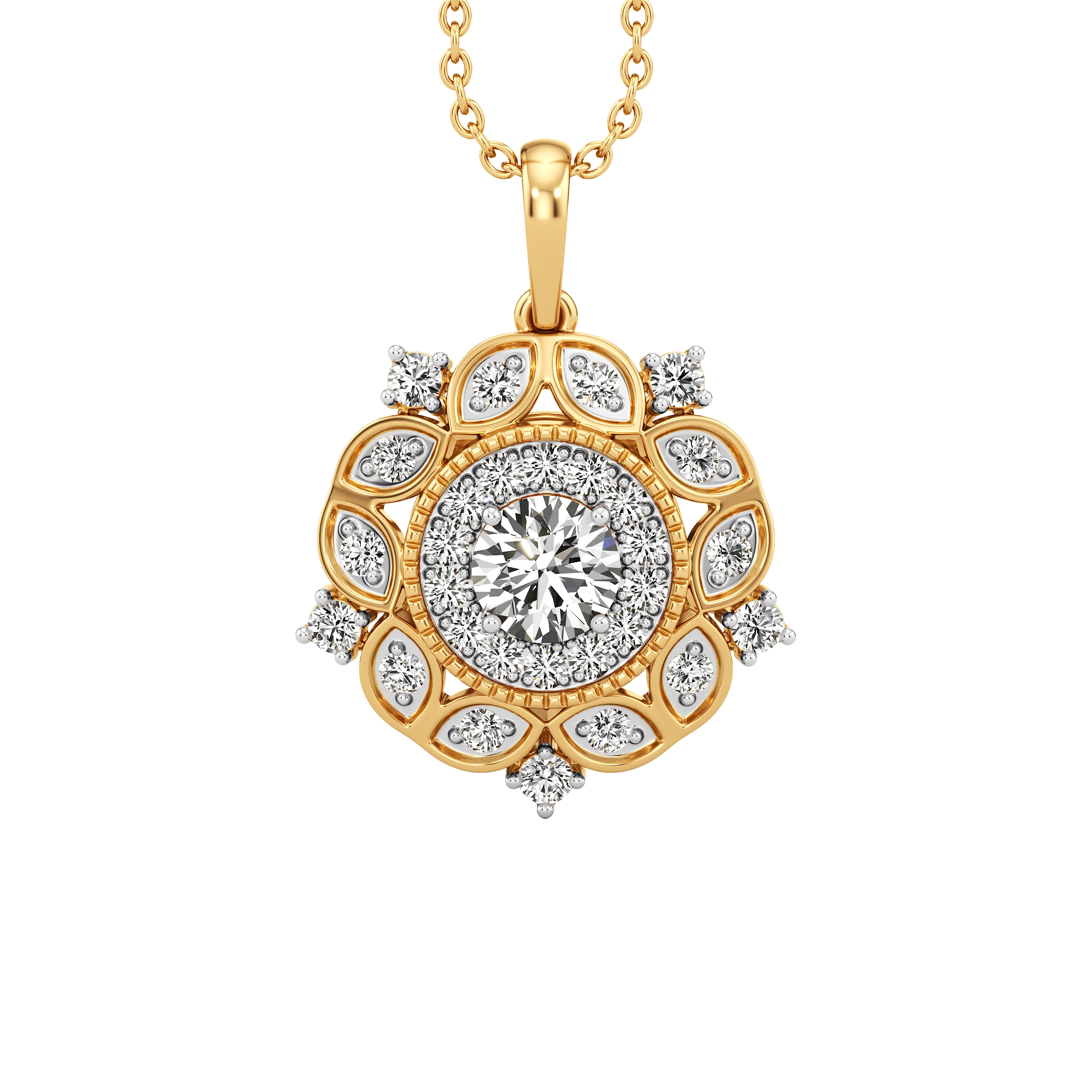 Solstice Bloom Diamond Pendant 4