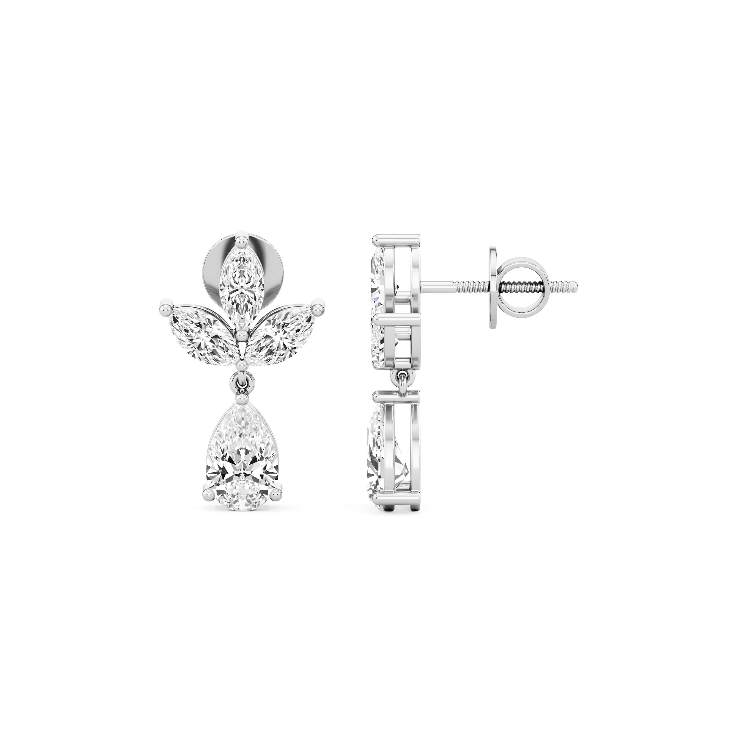 Dewlit Drop Diamond Earrings 3