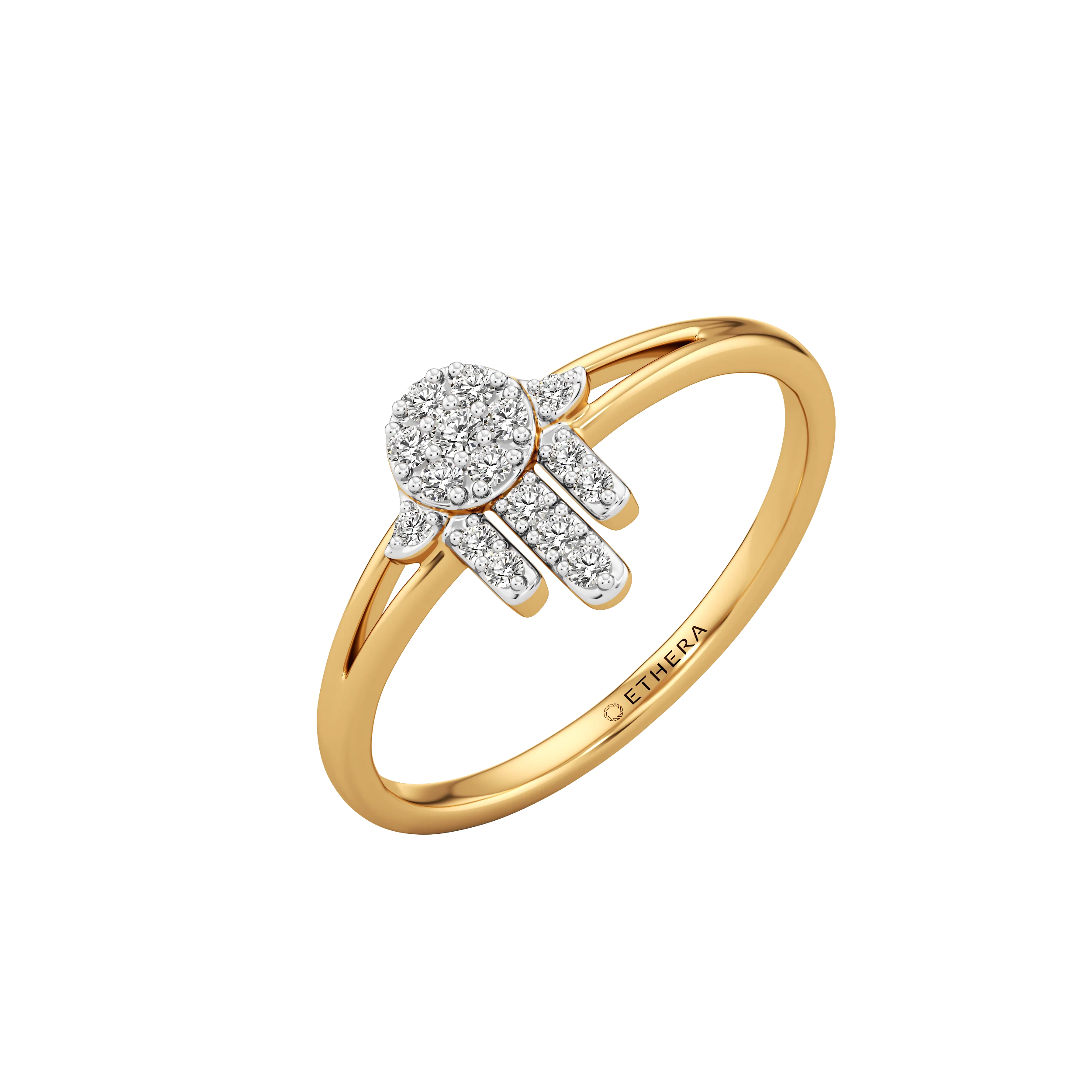 Hamsa Glow Diamond Ring 0