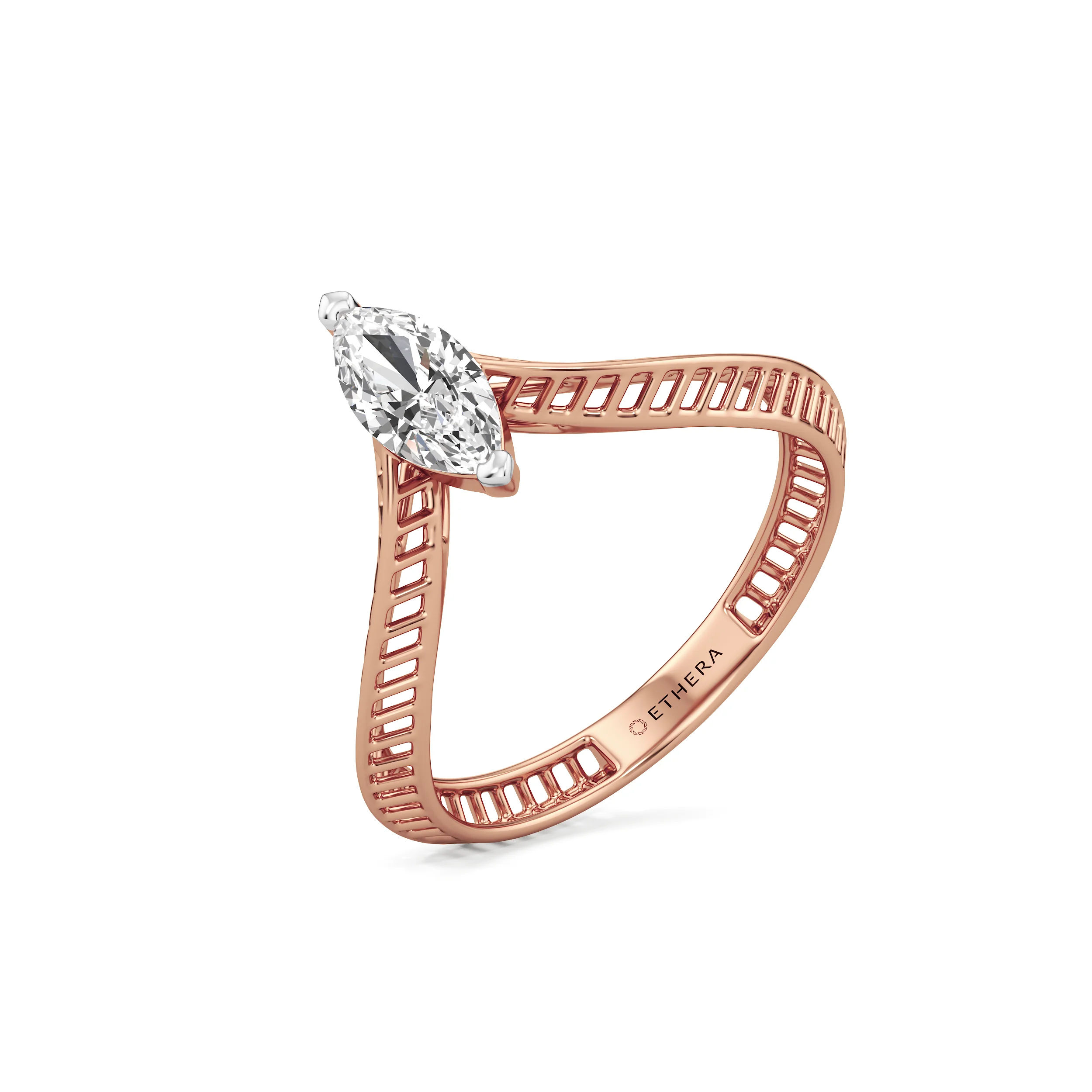 Marquise Flow Diamond Ring 14