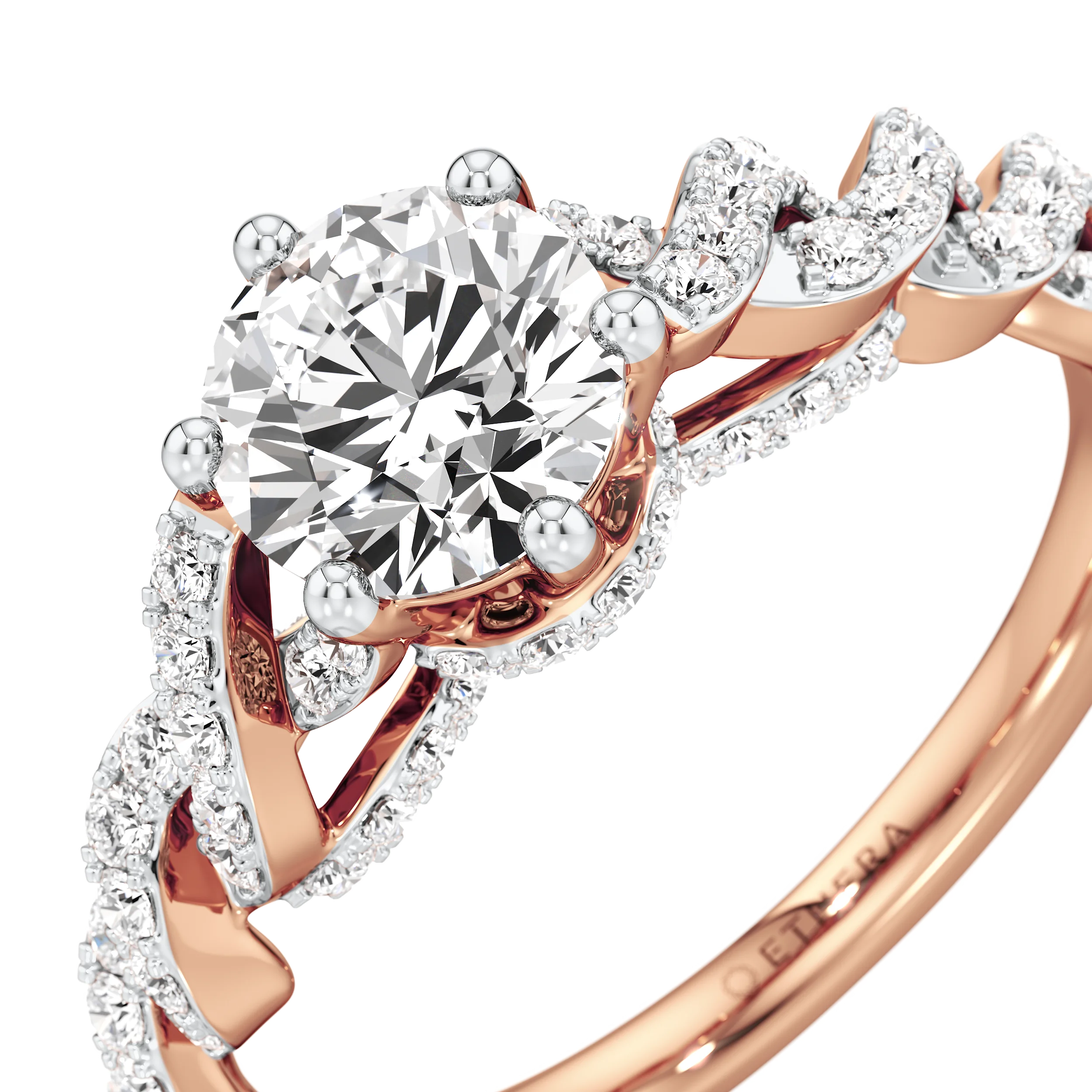Radiant Twist Solitaire Ring 11