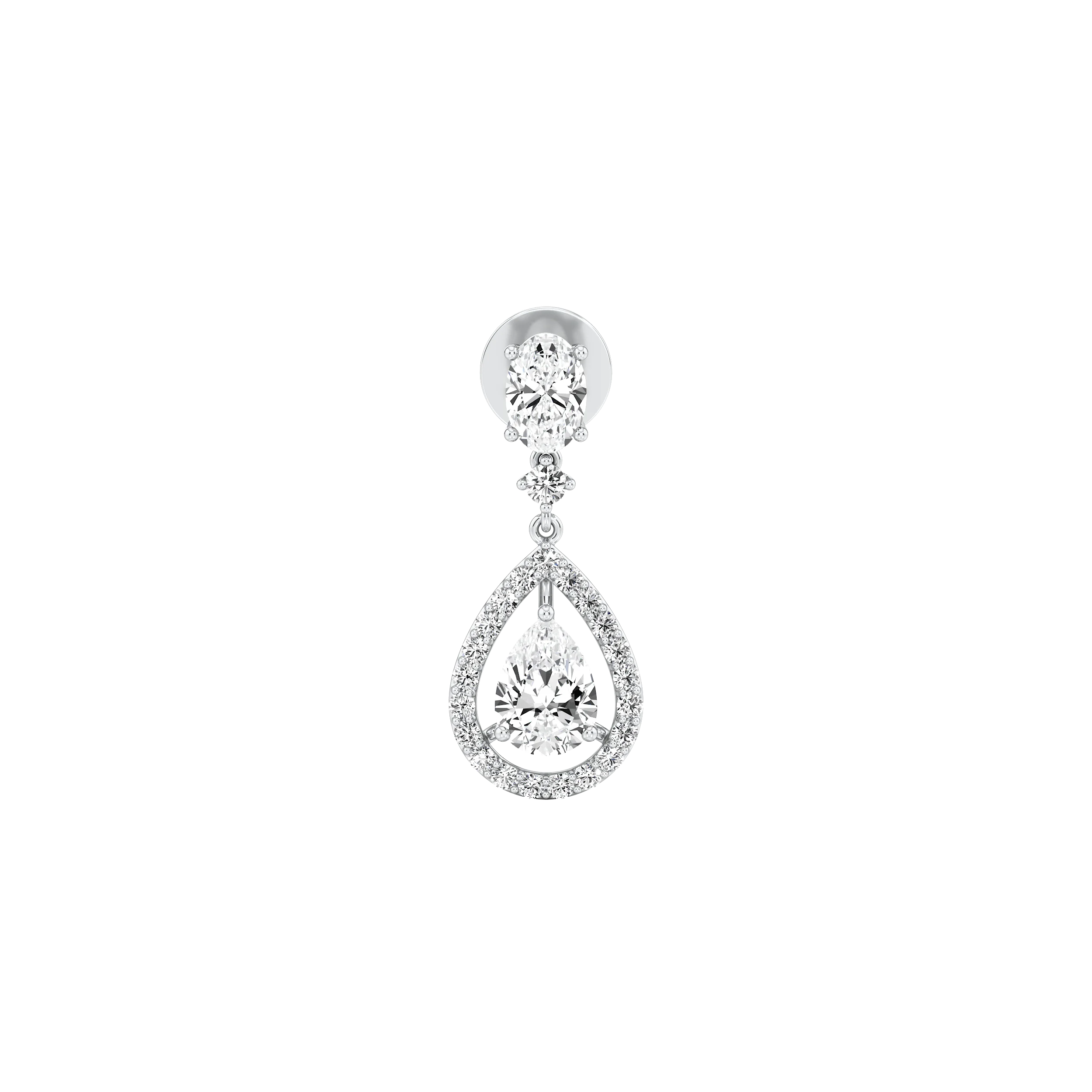 Celeste Drop Diamond Earrings 4