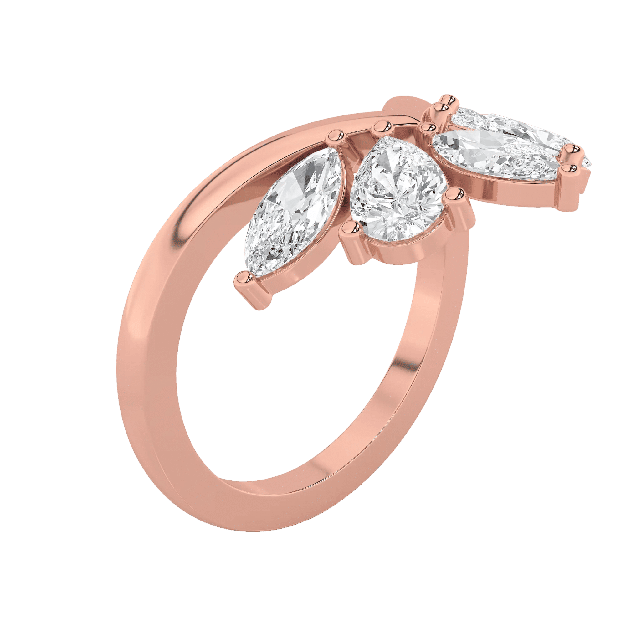 V-Curve 5 Stone Ring 12