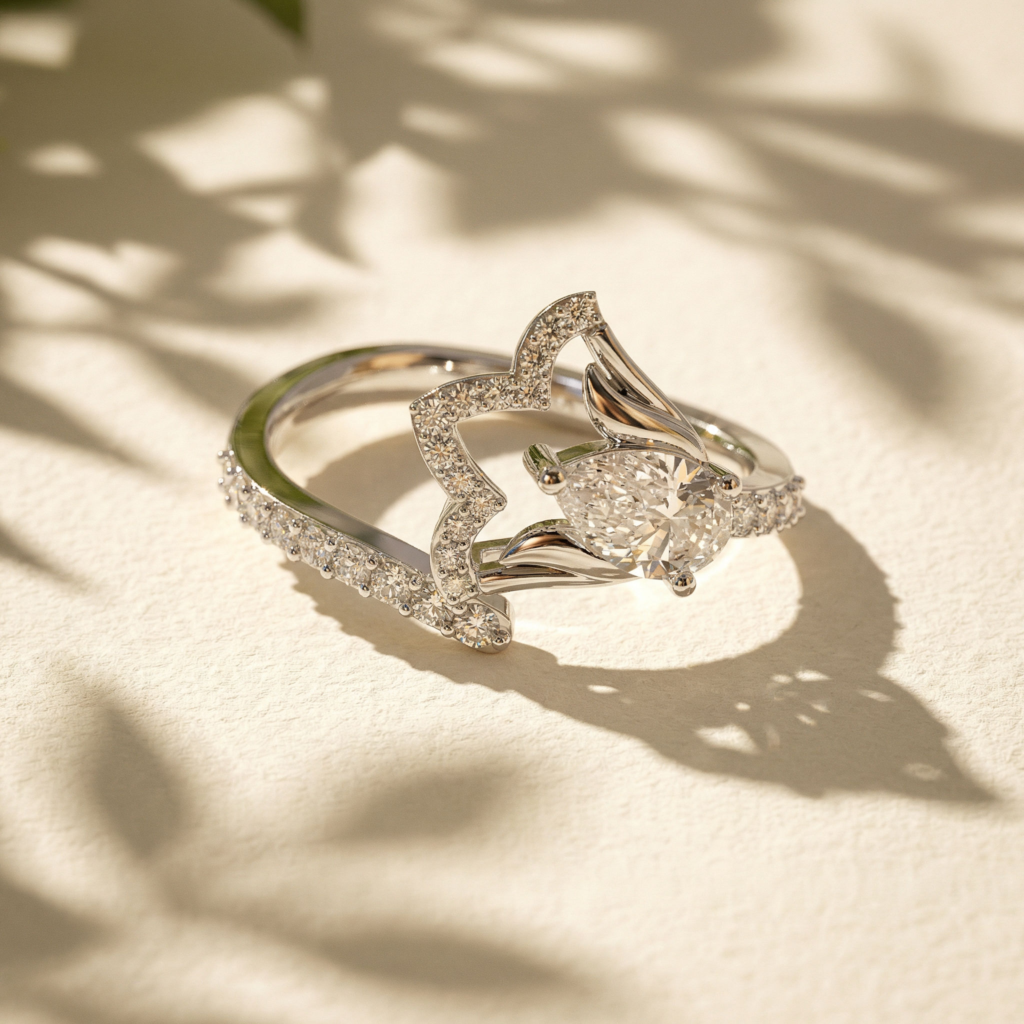 Rosy Glow Floral Ring 2