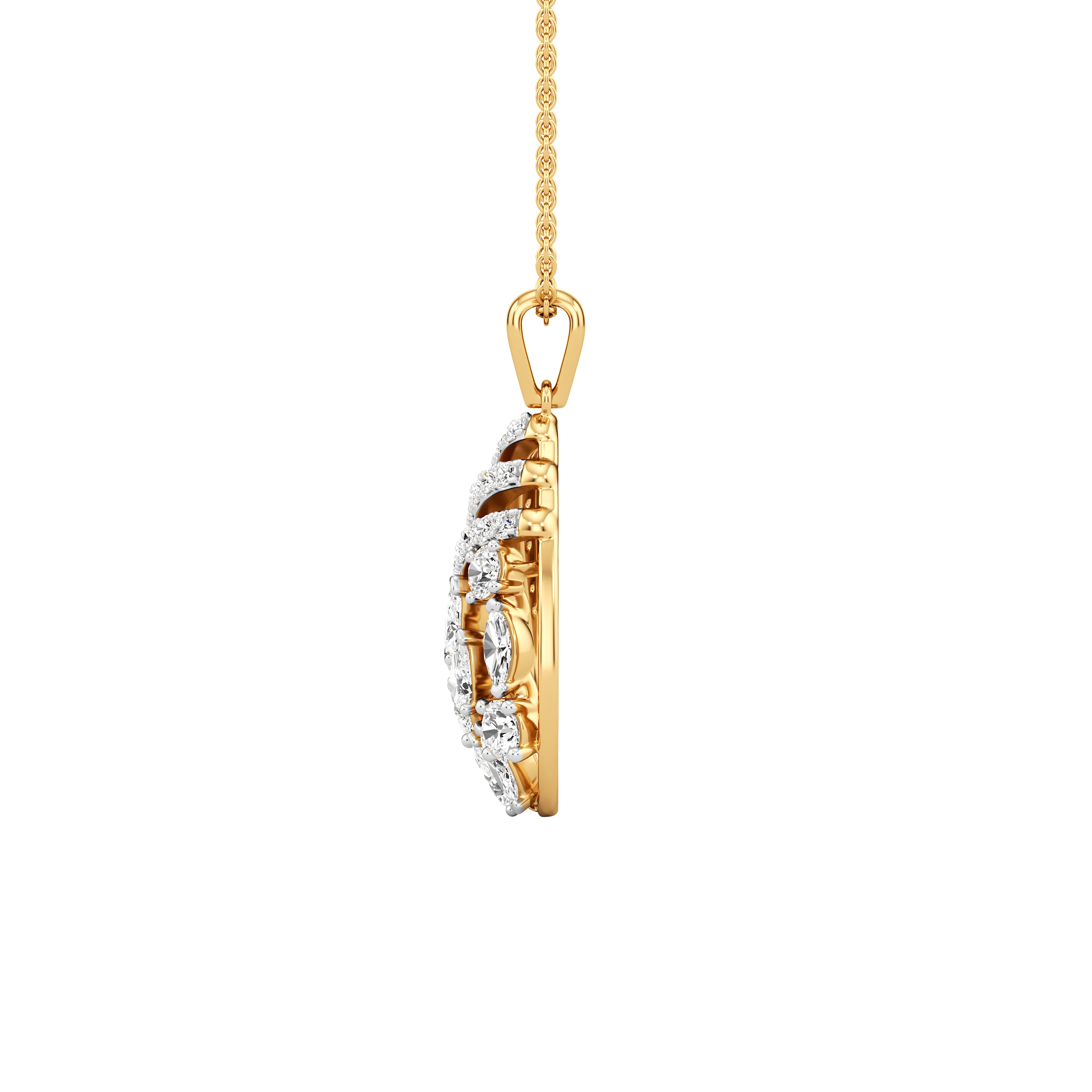 Cascade Gleam Diamond Pendant 2