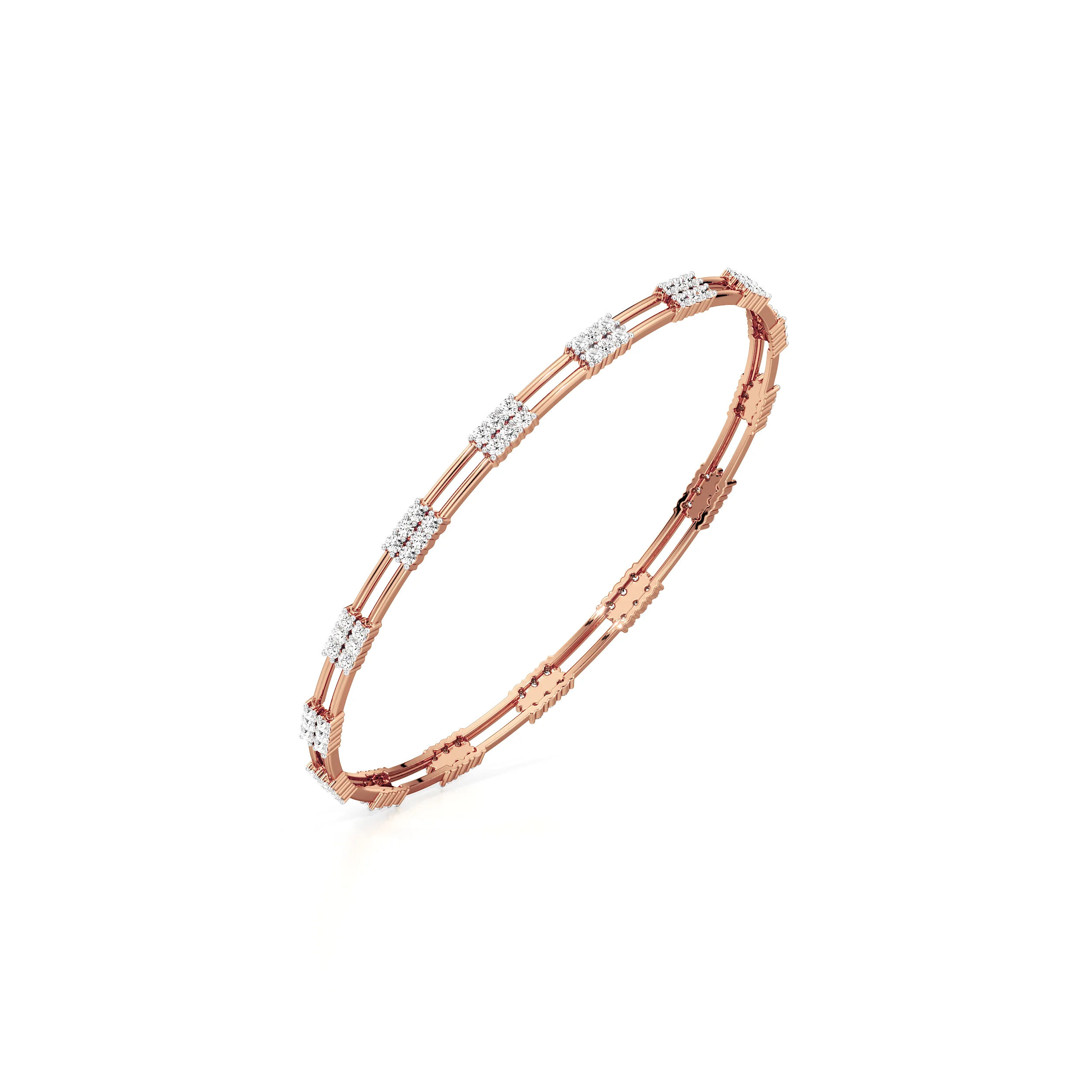 Echo Grid Round Bangle 8
