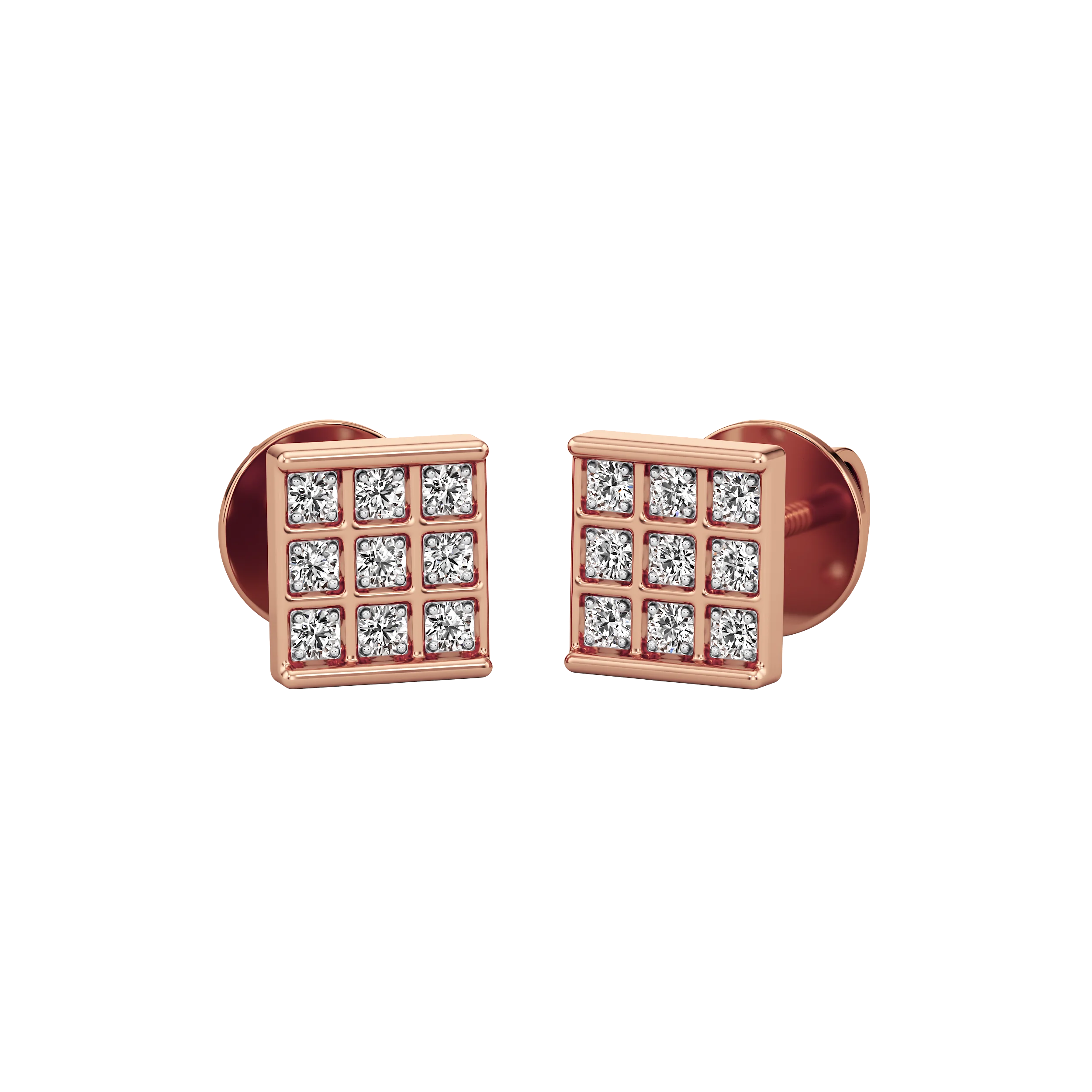 Gridline Diamond Studs 4