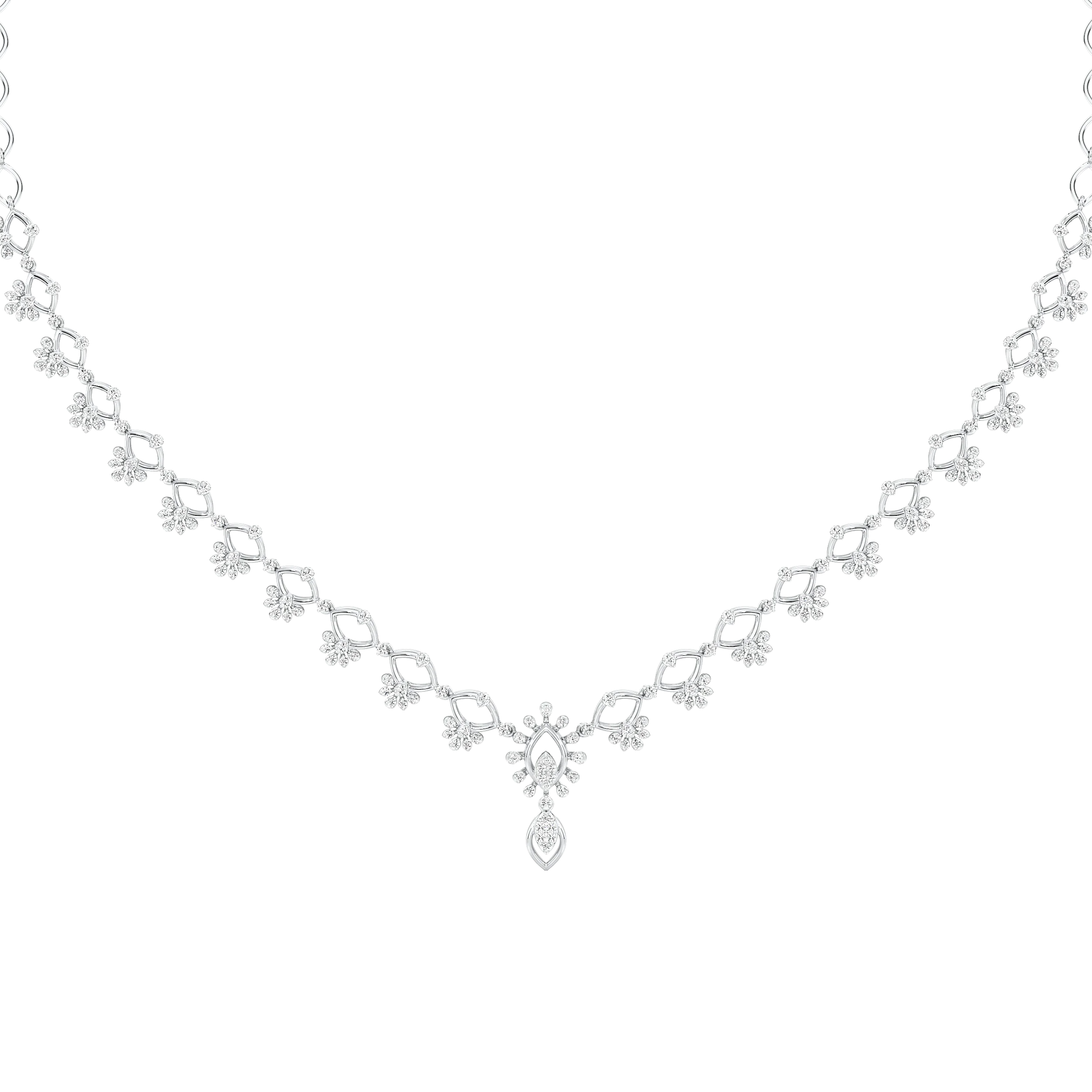 Celestia Teardrop Diamond Necklace 7
