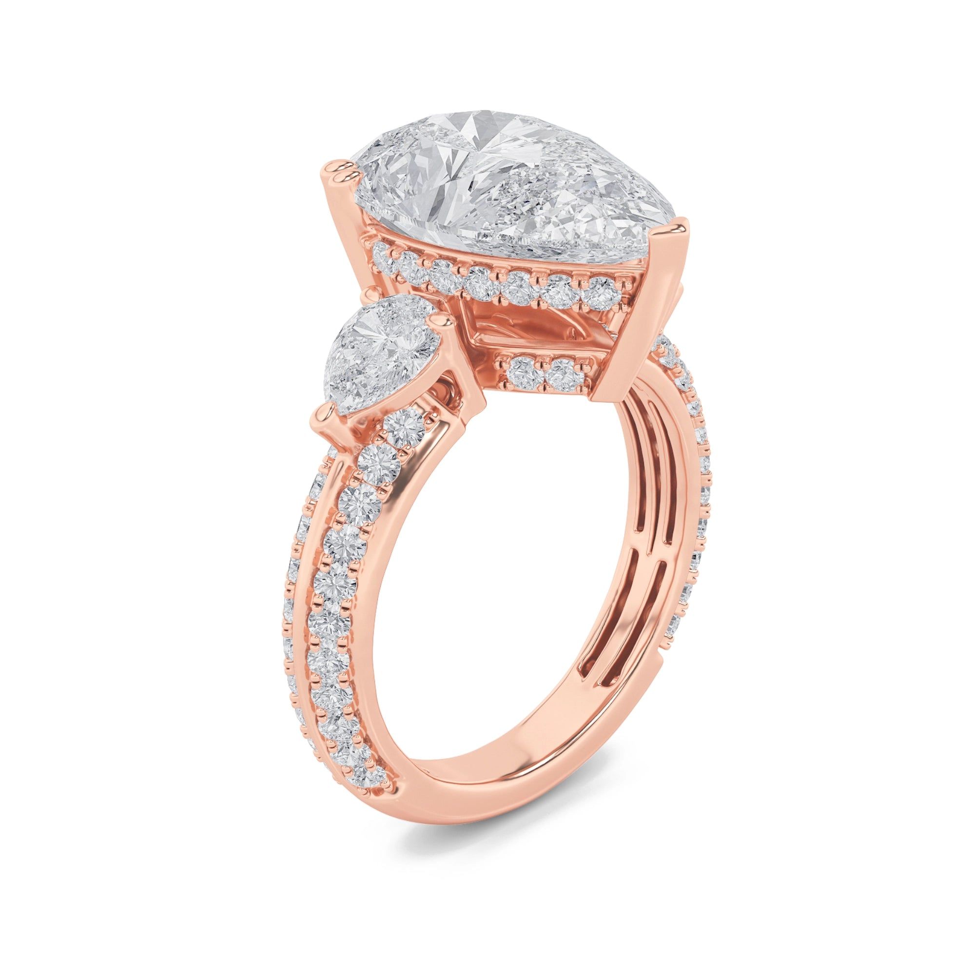 Aria Three Stone Cocktail Ring 4