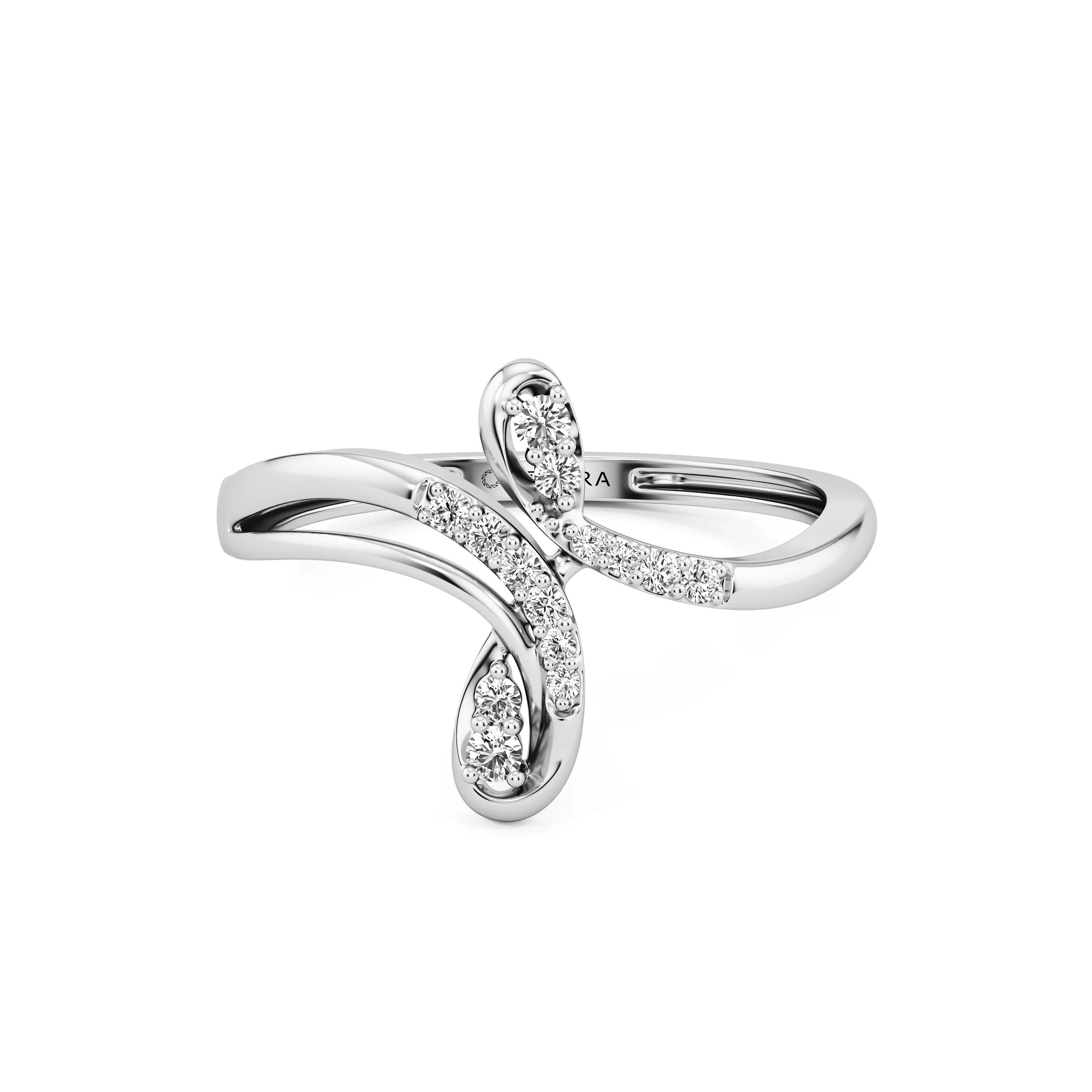 Aurora Swirl Diamond Ring 9