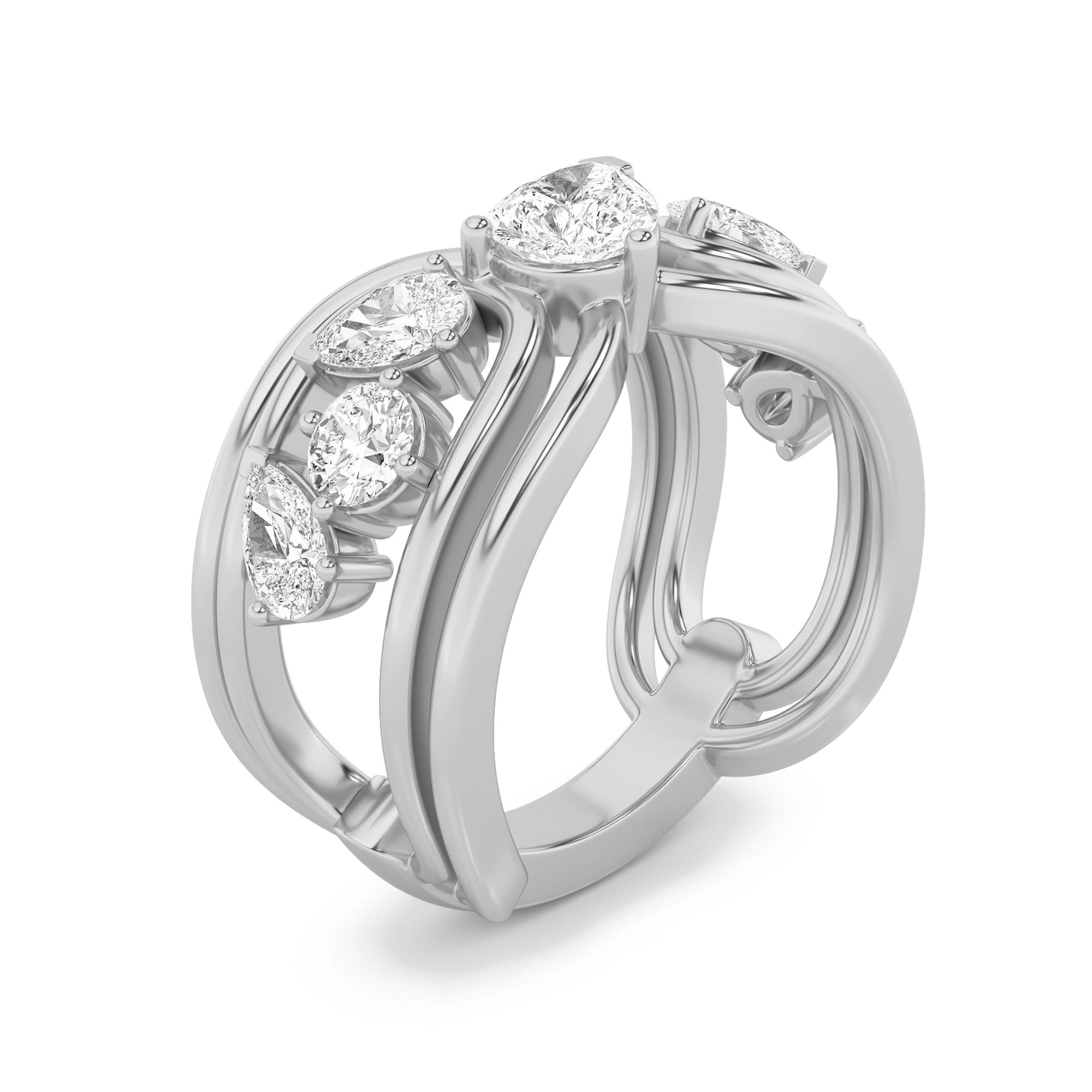 Stellar Five Cocktail Ring 7