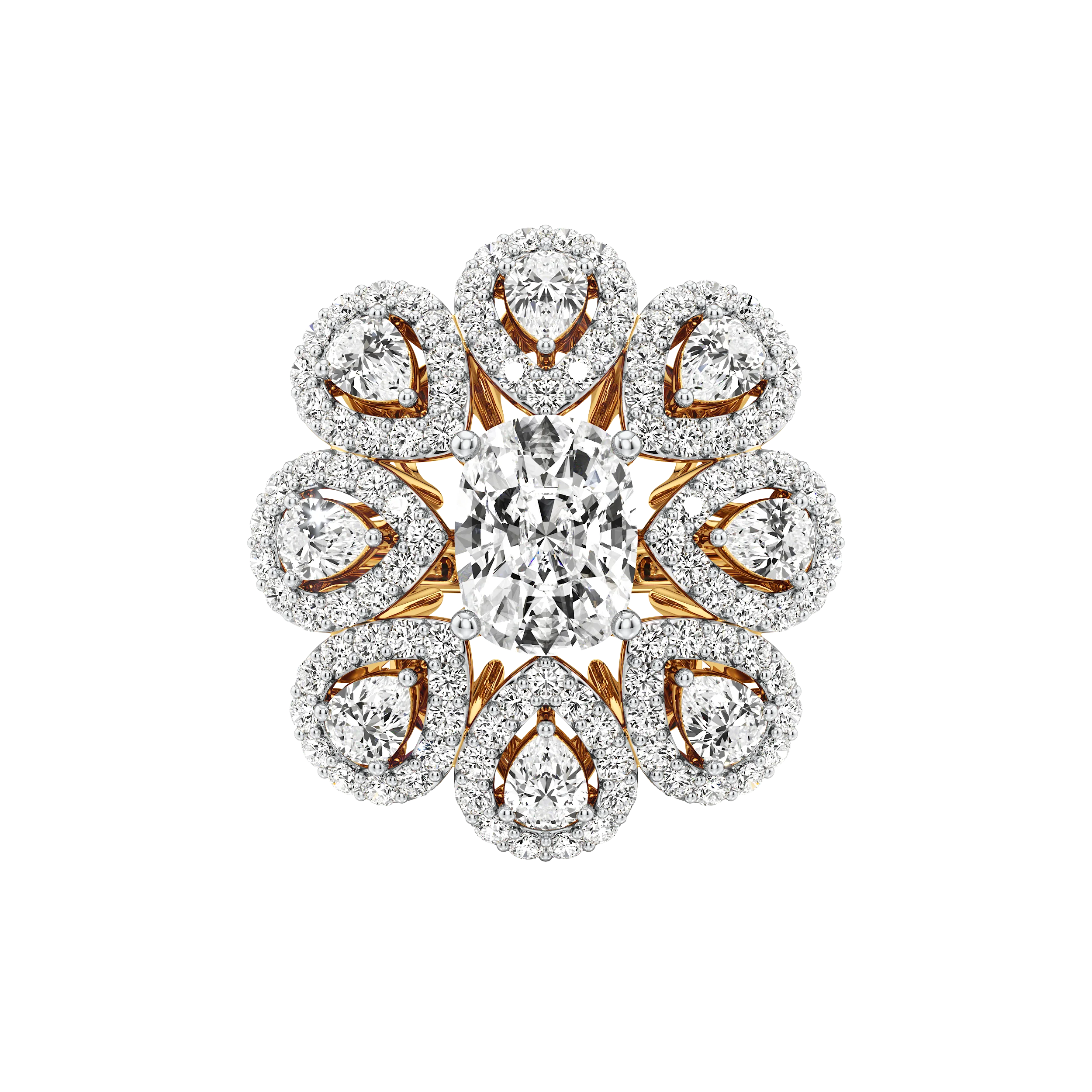 Celeste Cluster Cocktail Ring 4