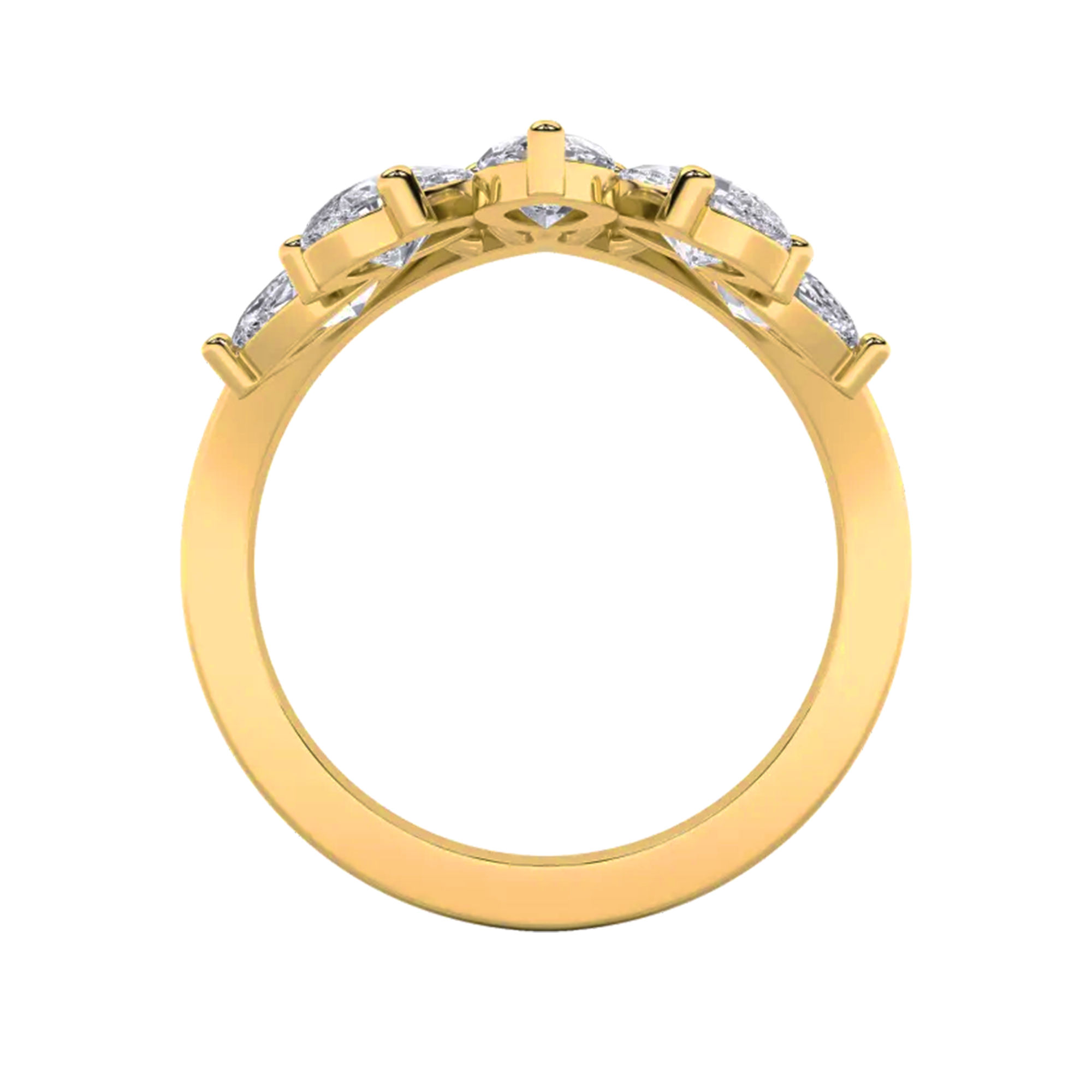 V-Curve 5 Stone Ring 5