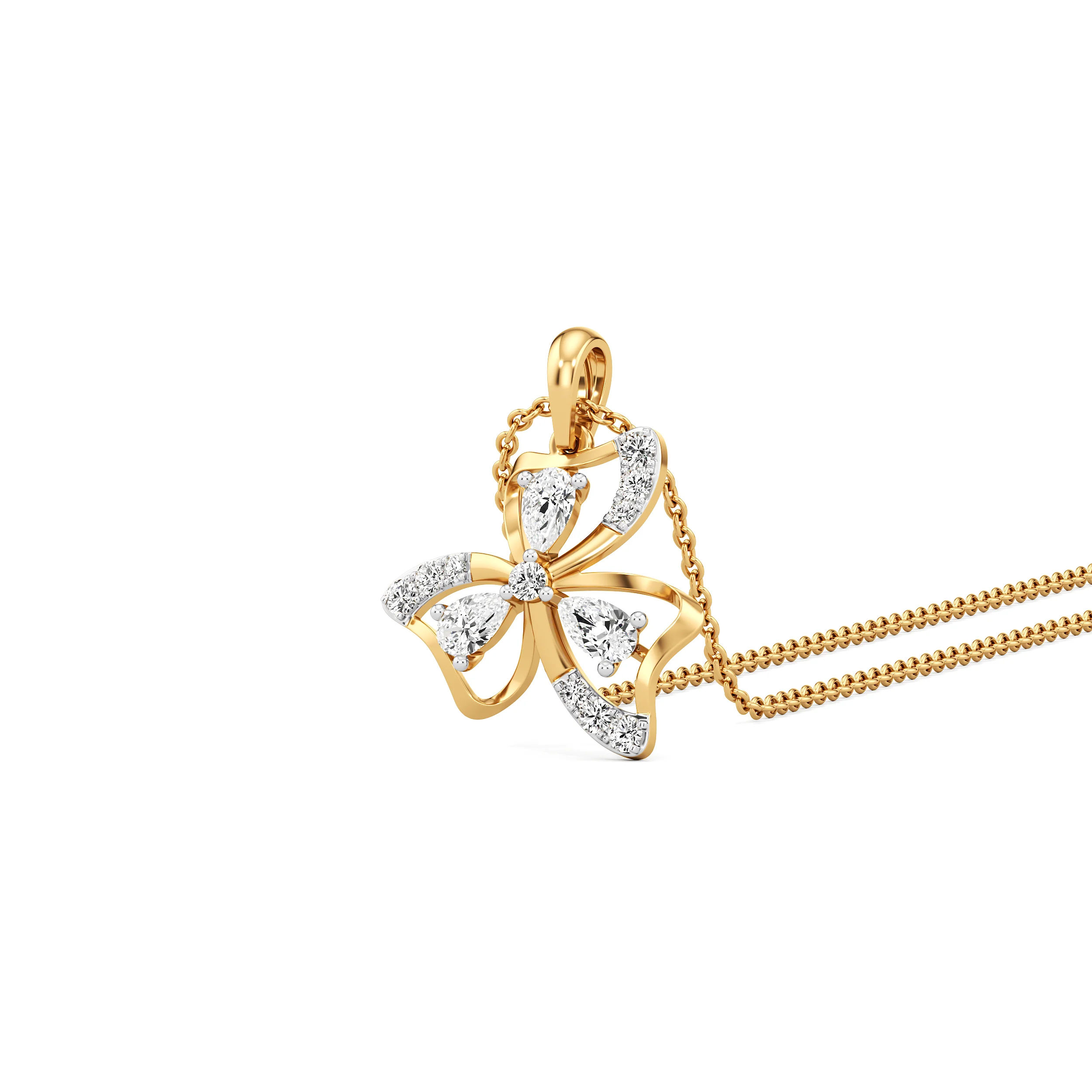 Petal Poise Diamond Necklace 0