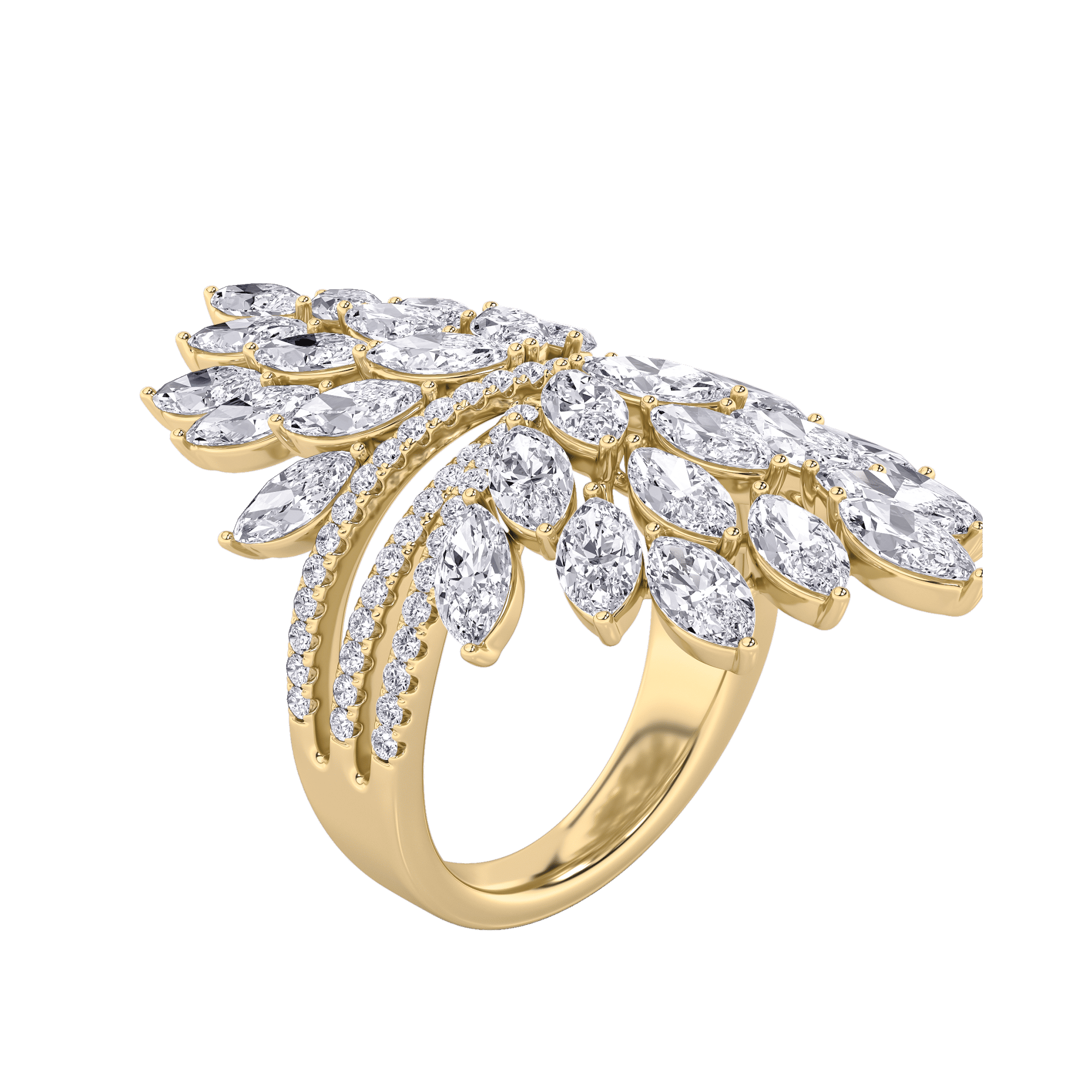 Floral Enchantment Cocktail Ring 0