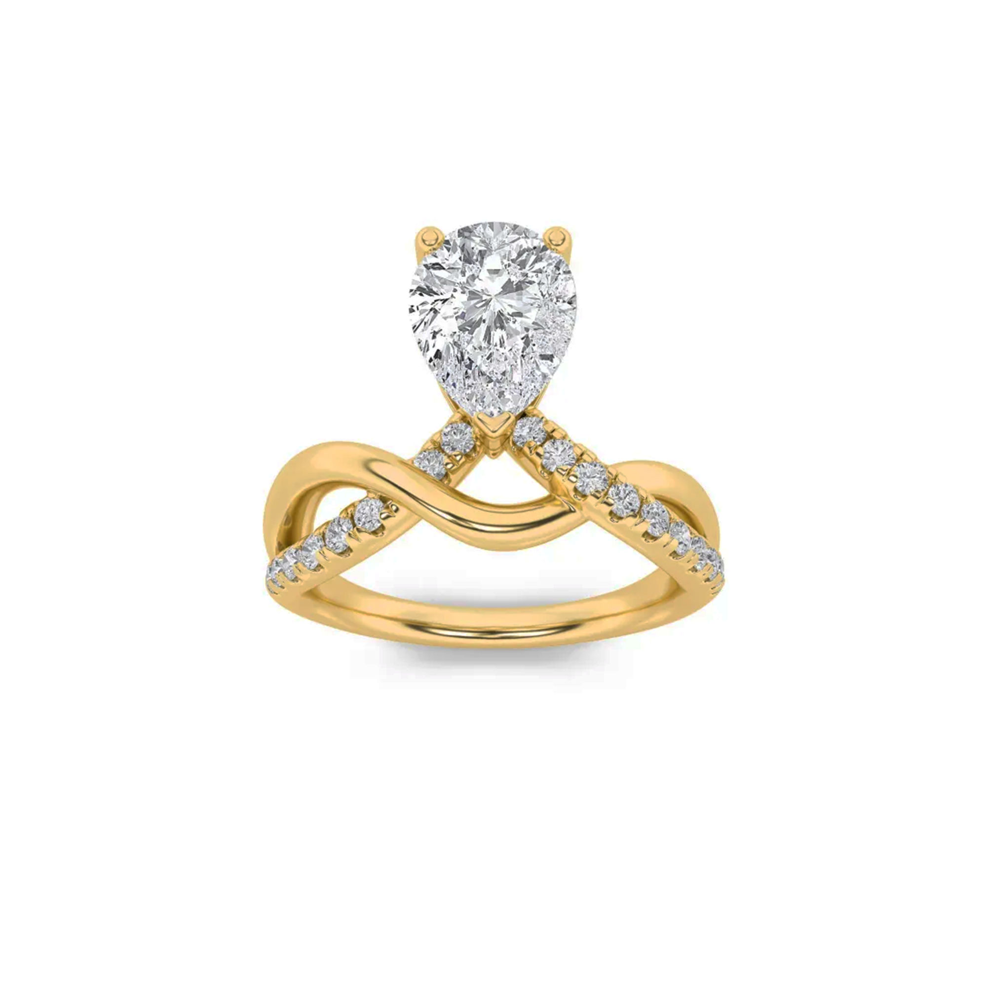 Infinity Pear Ring 0