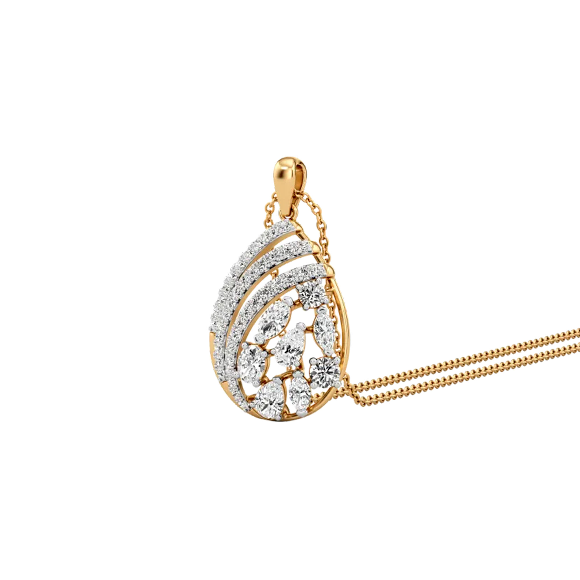 Cascade Gleam Diamond Pendant 0