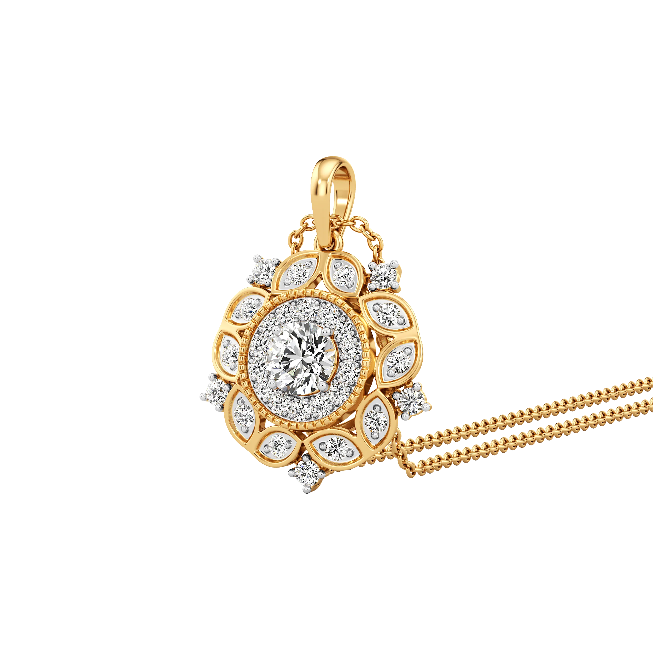 Solstice Bloom Diamond Pendant 0