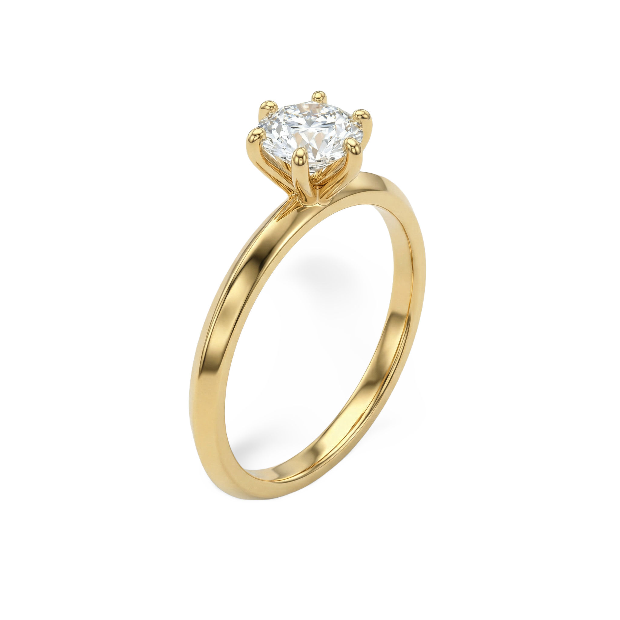 Edgeflare Solitaire Ring