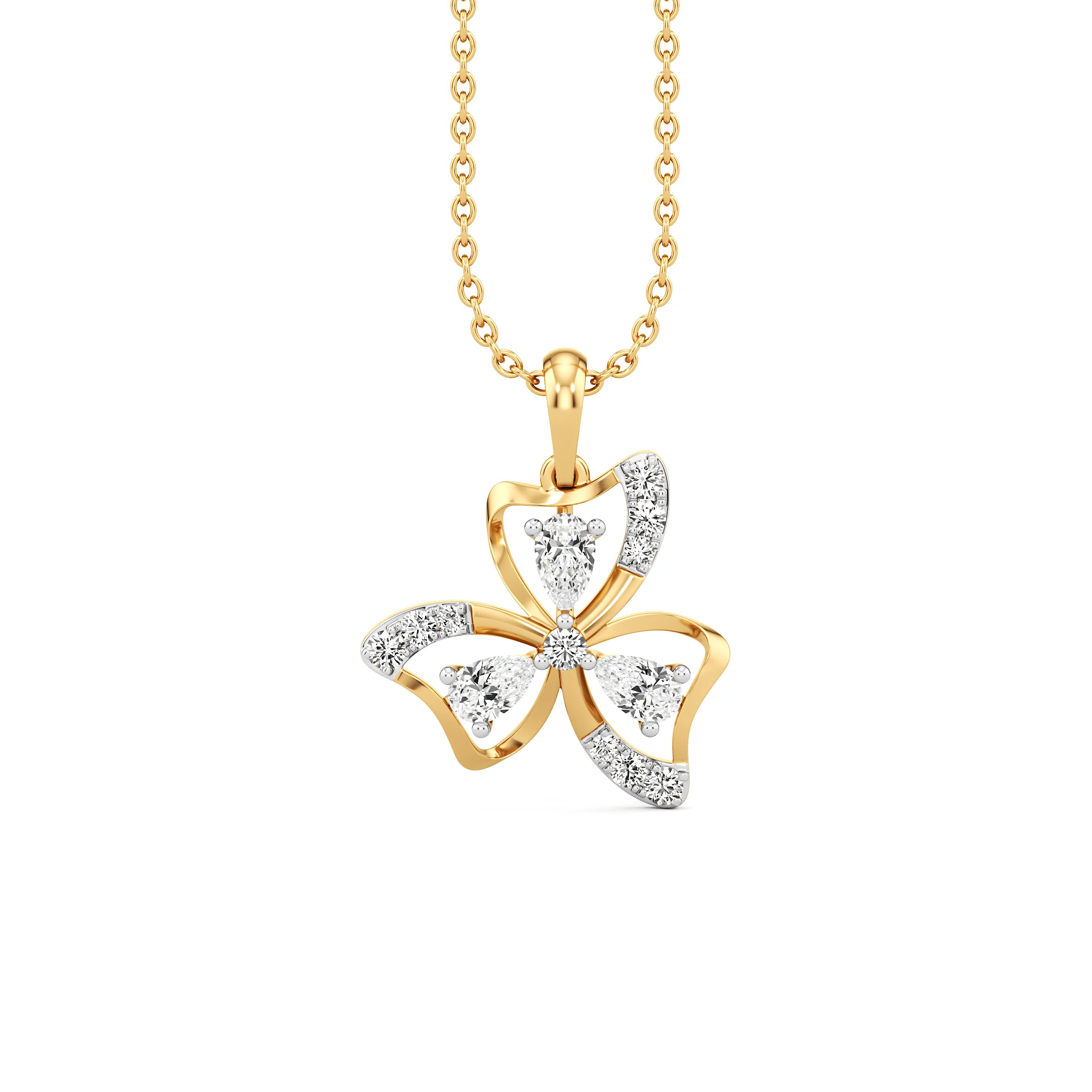 Petal Poise Diamond Necklace 2