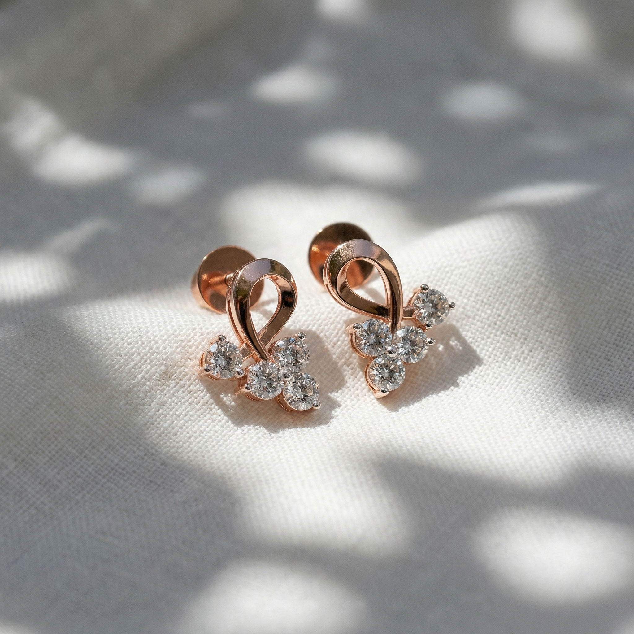 Petal Loop Diamond Studs 2
