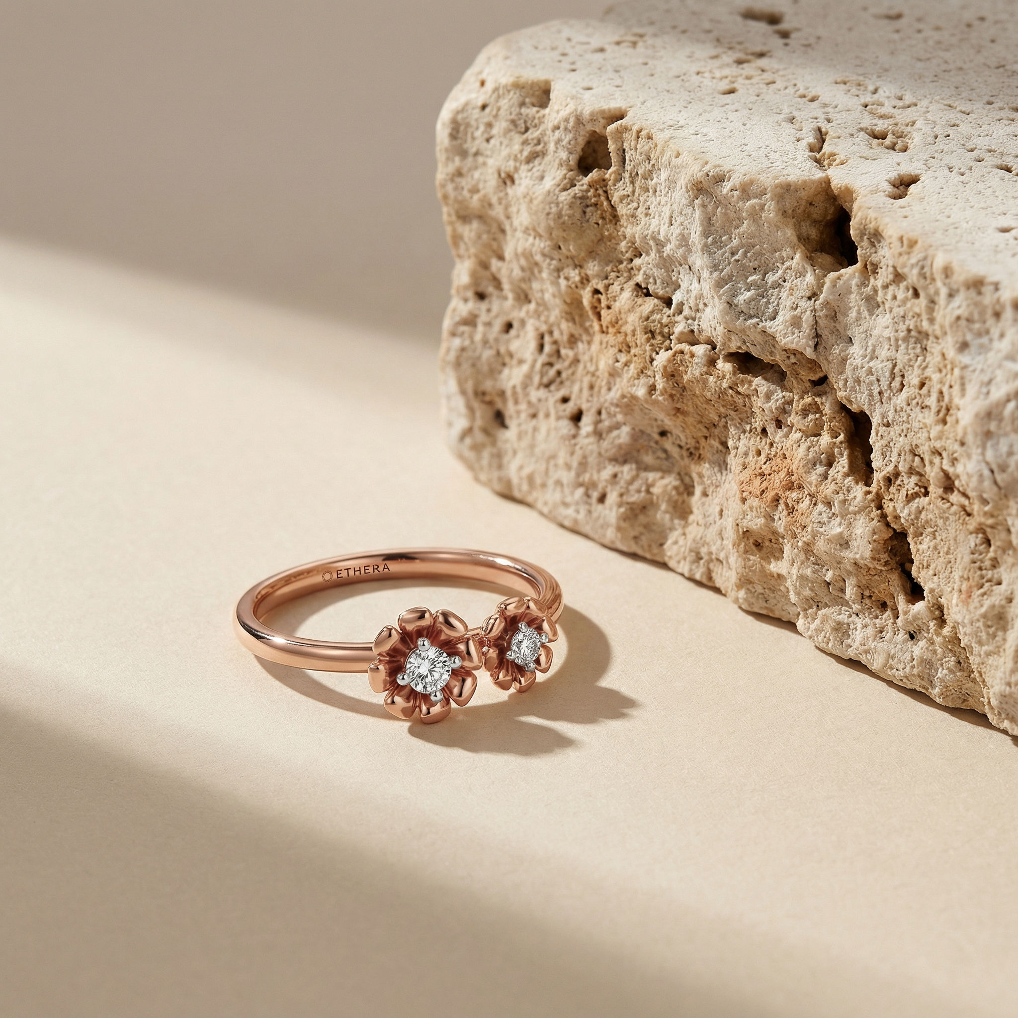 Twin Bloom Diamond Ring 2