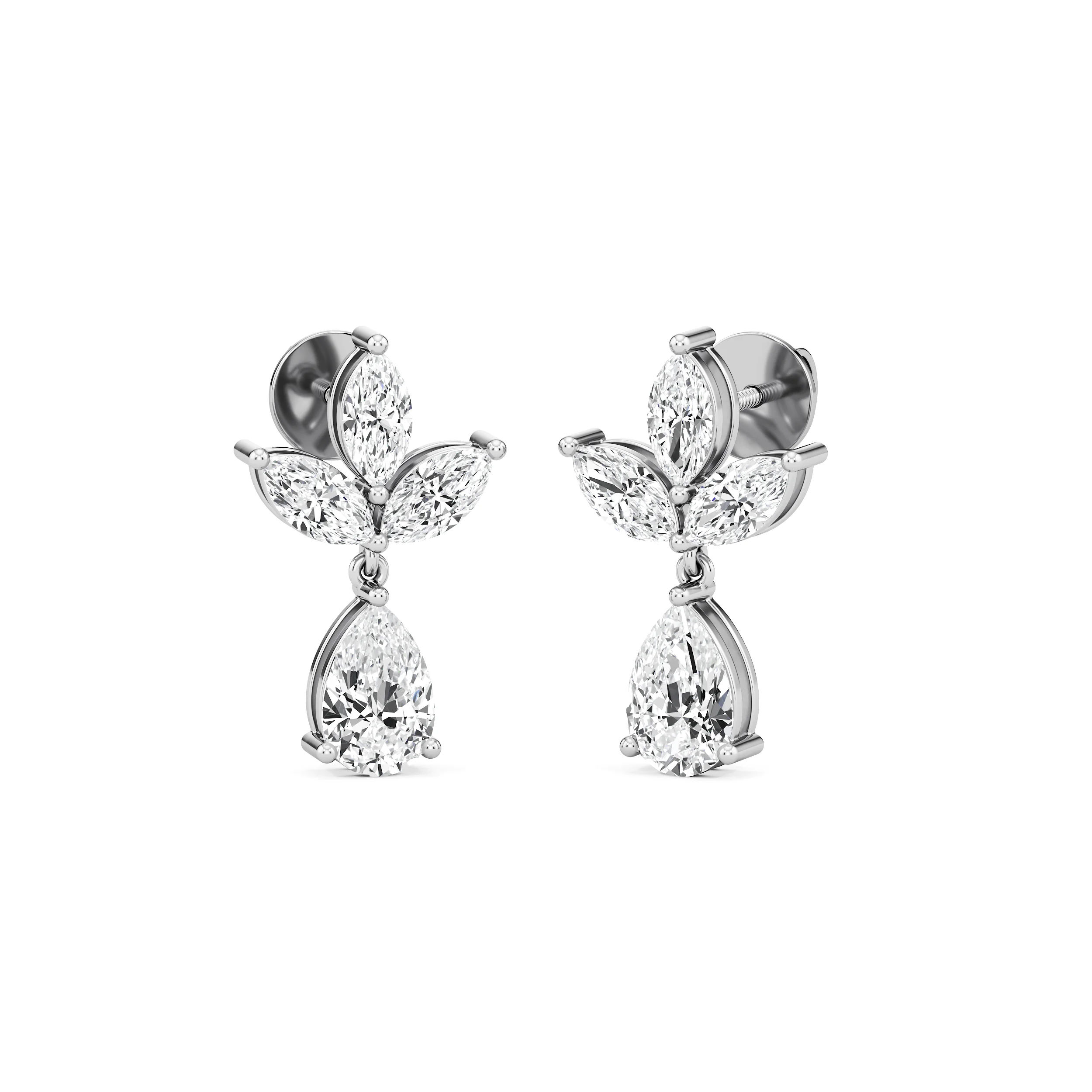 Dewlit Drop Diamond Earrings 2