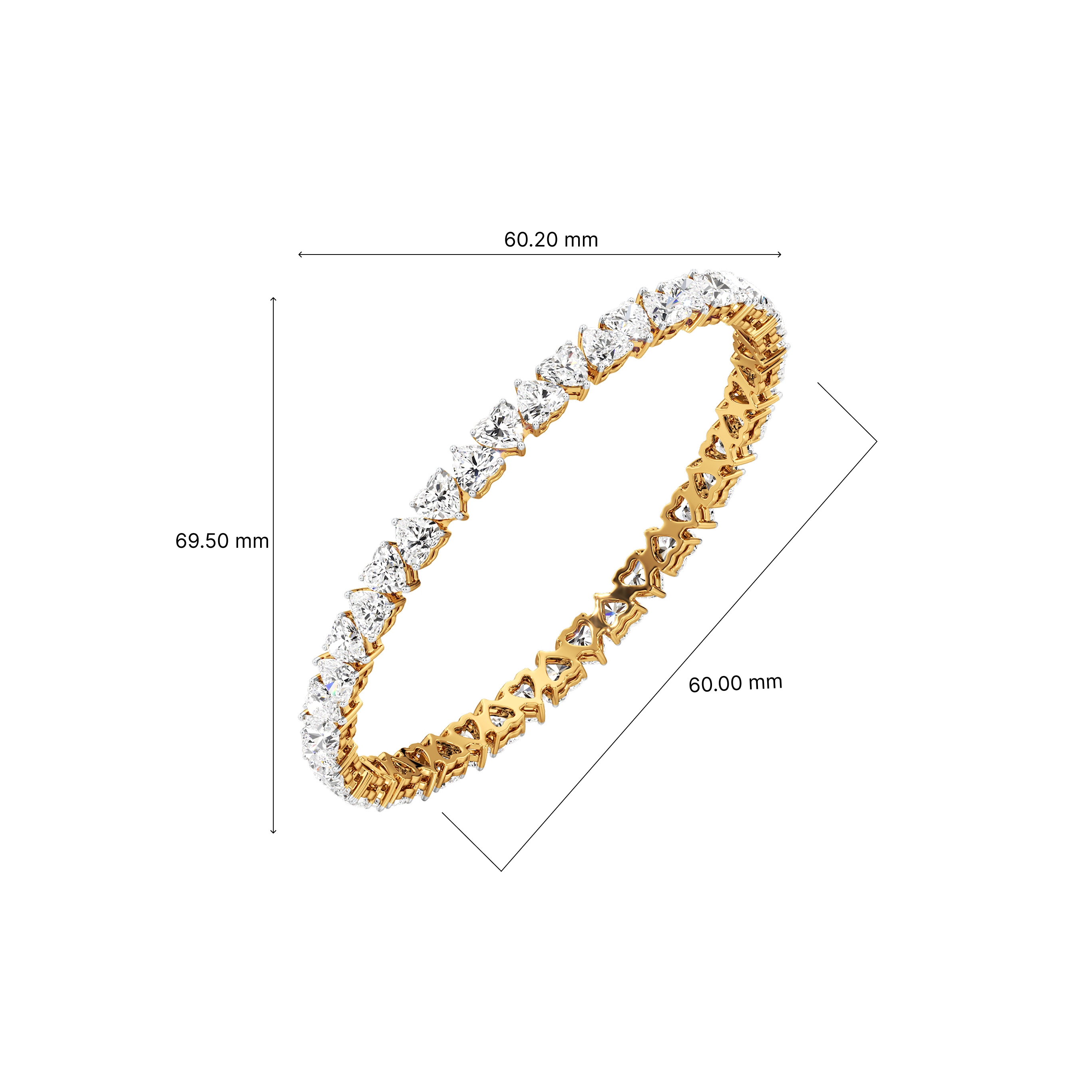 Piece Of Heart Round Bangle 9