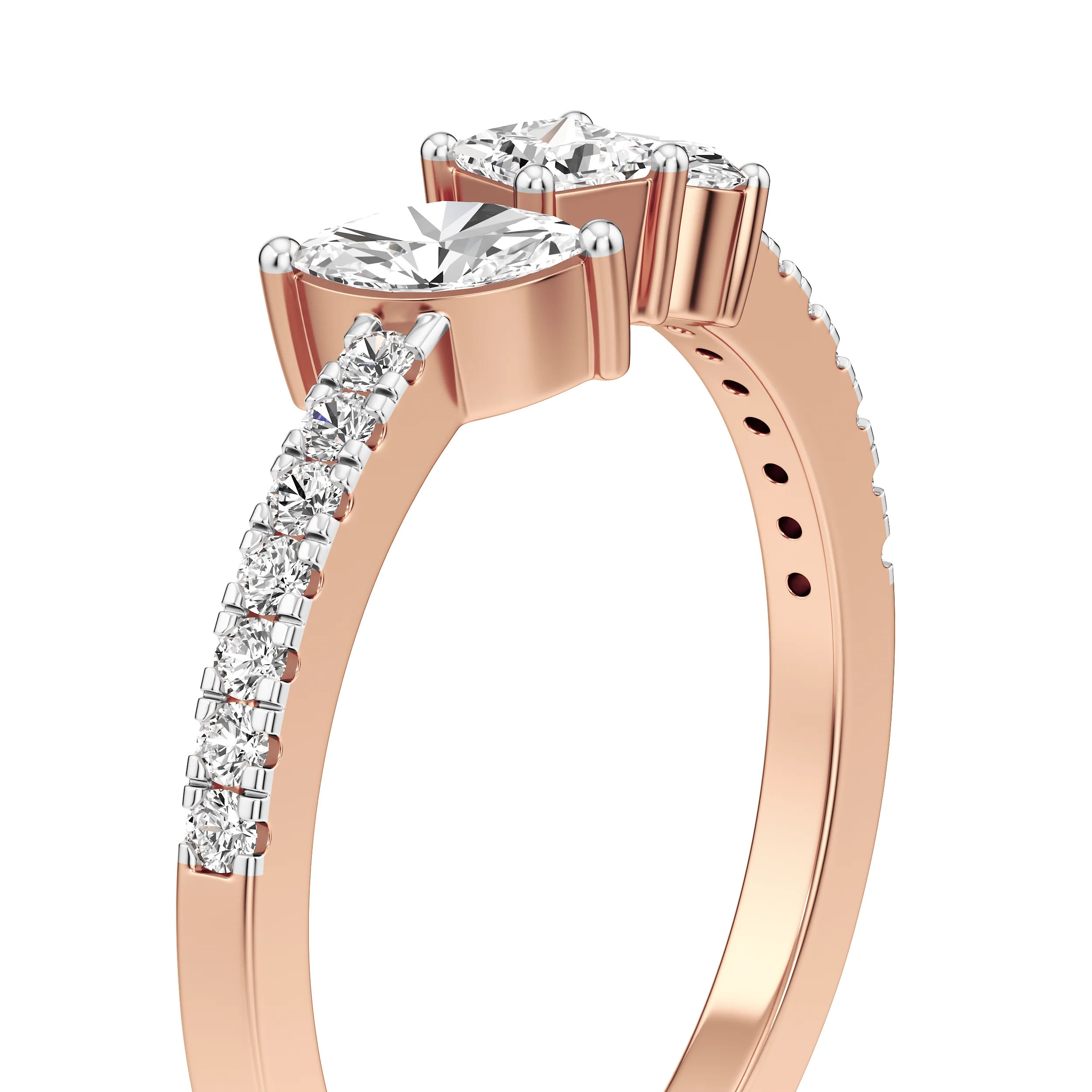 Marquise Arc Trio Ring 18