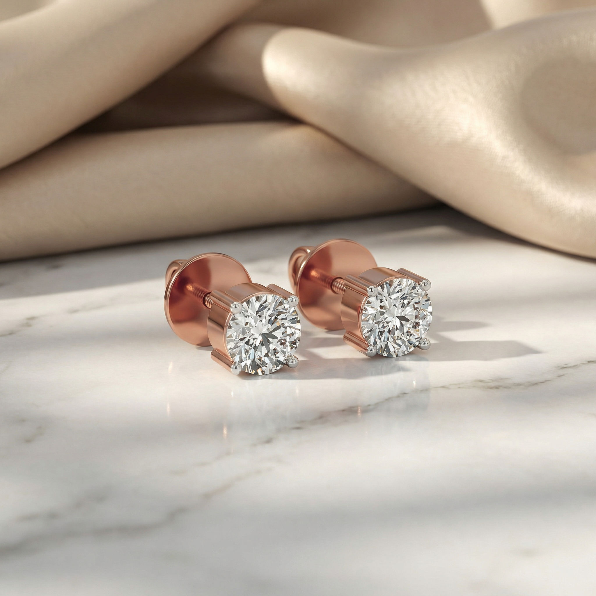 Pureline Solitaire Studs 2