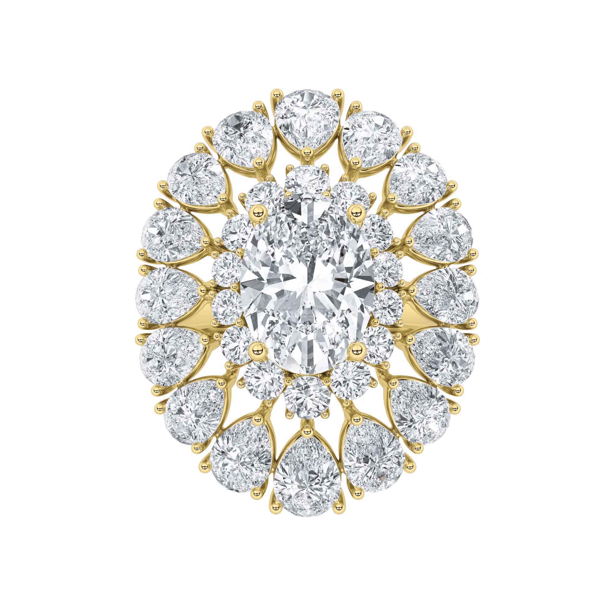 Floral Fusion Cocktail Ring 1