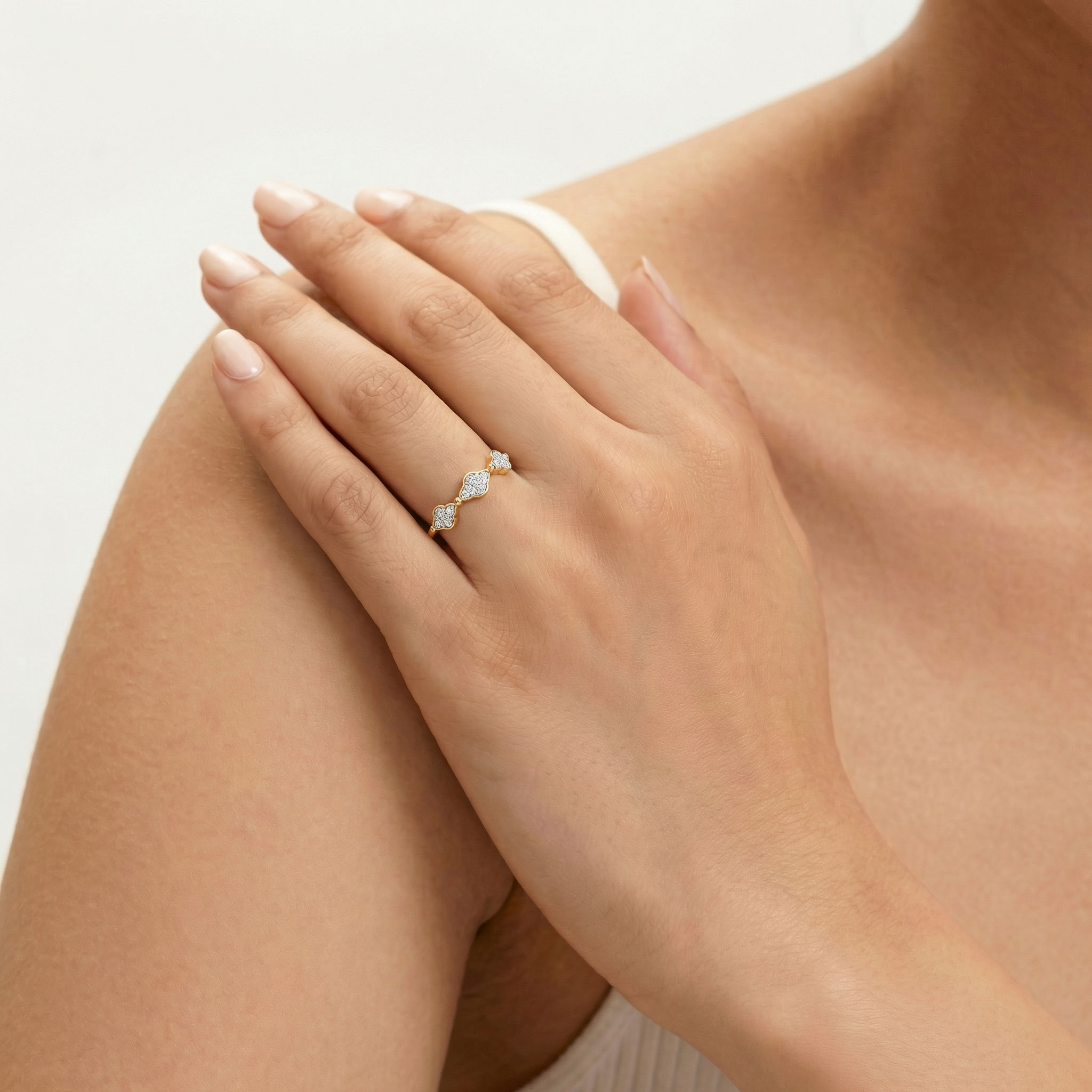 Petal Gleam Diamond Ring hover