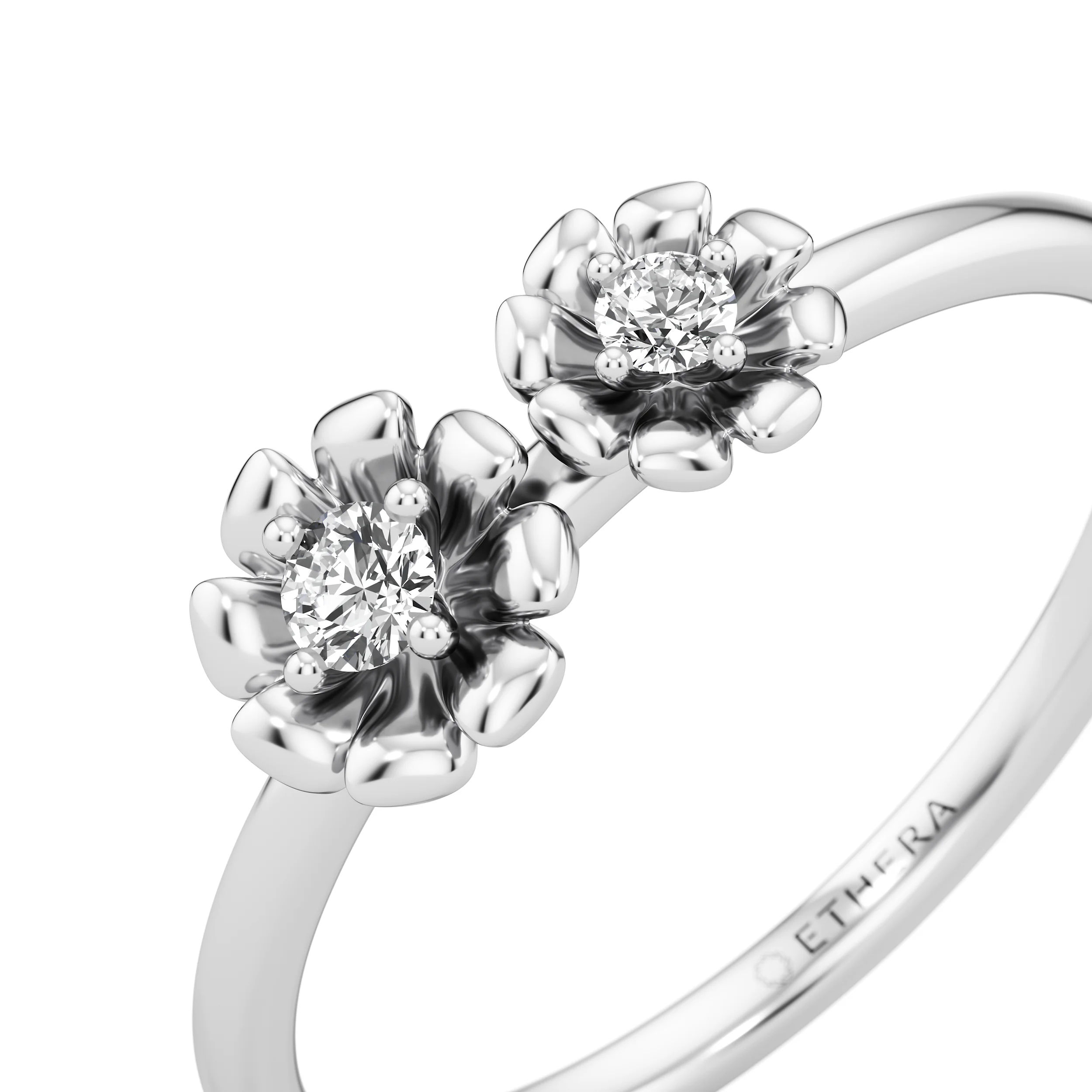Twin Bloom Diamond Ring 8