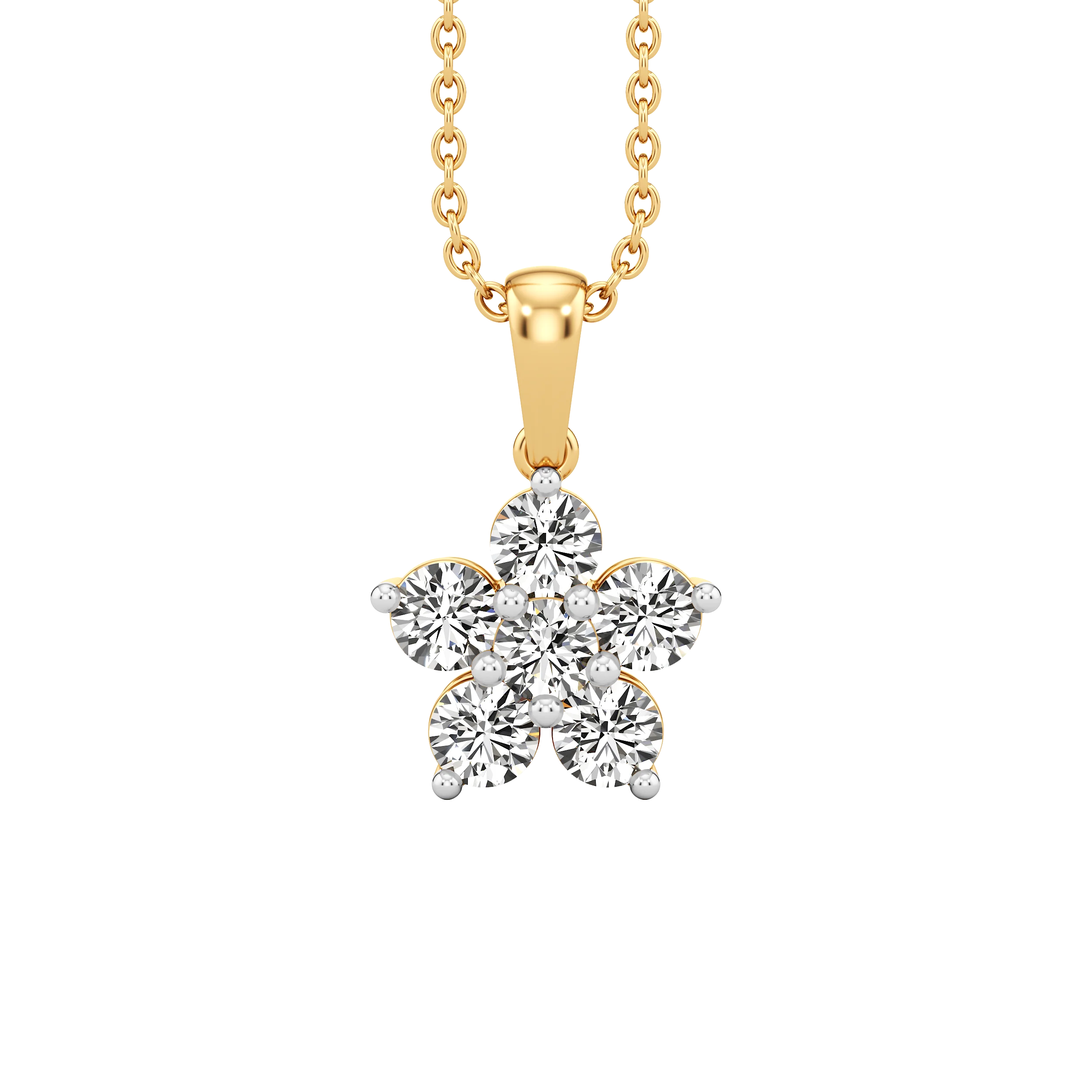 Petal Cluster Diamond Necklace 2