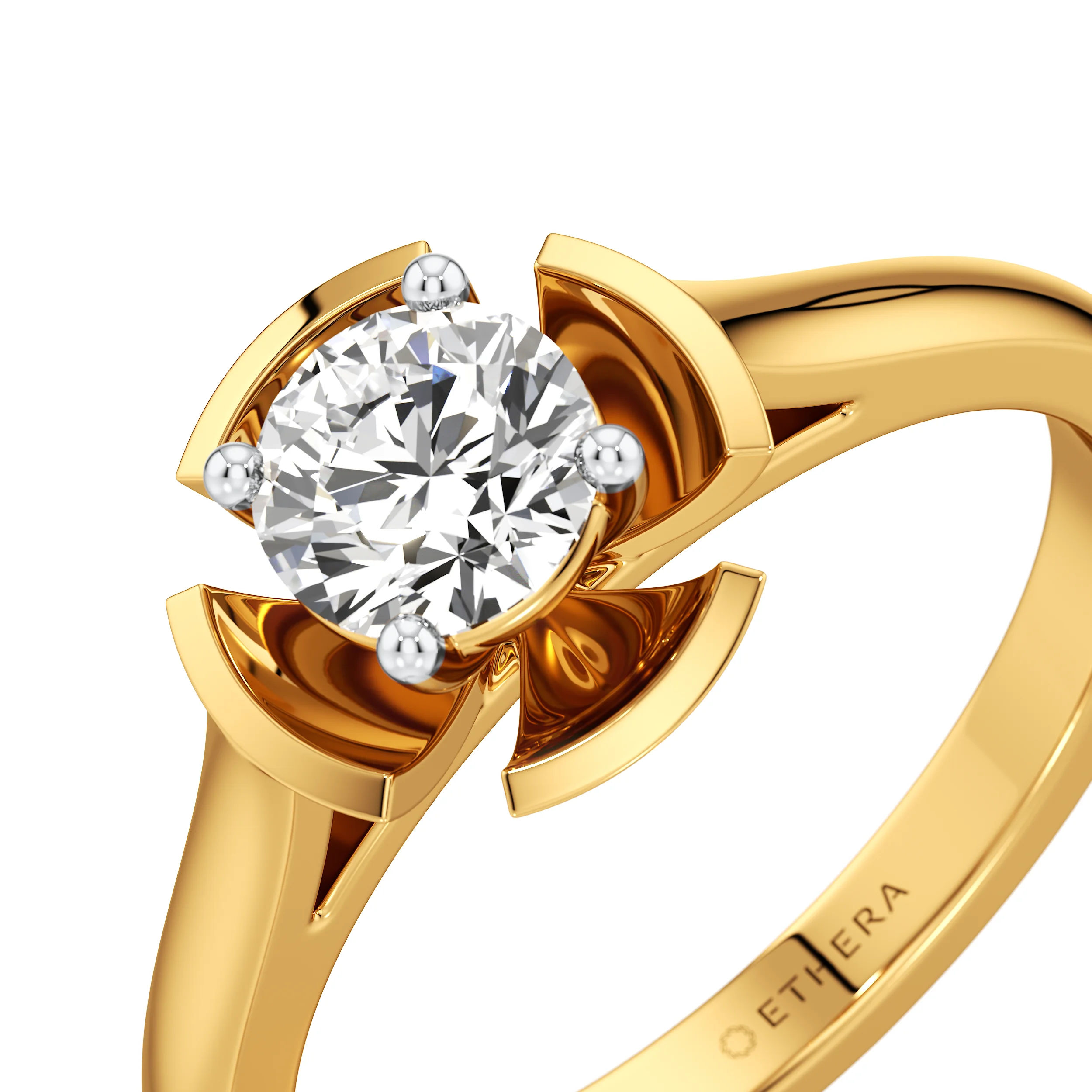 Petal Solitare Ring 3