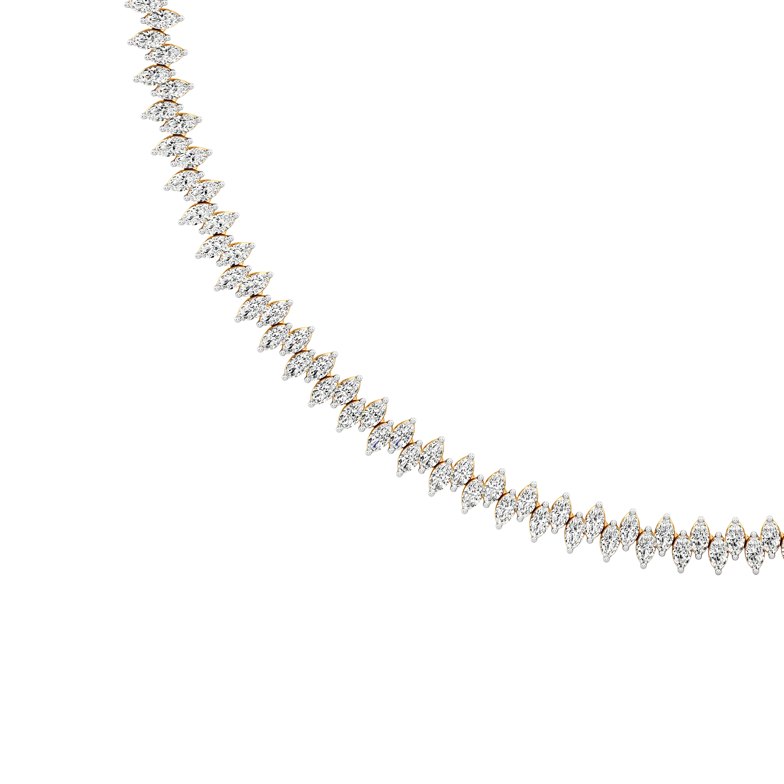 Moonlit Marquise Tennis Necklace 5