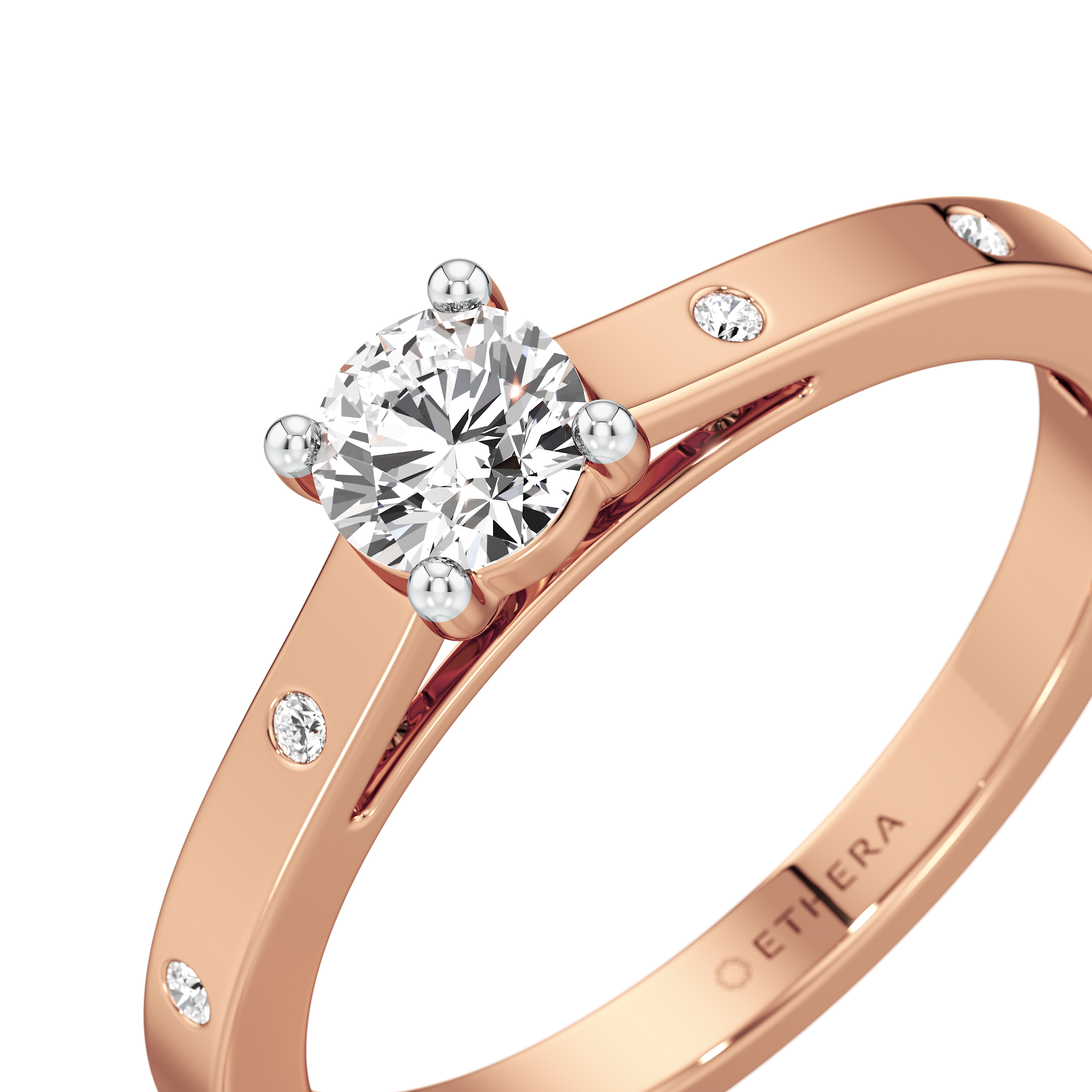 Starlit Dot Solitaire Ring 12