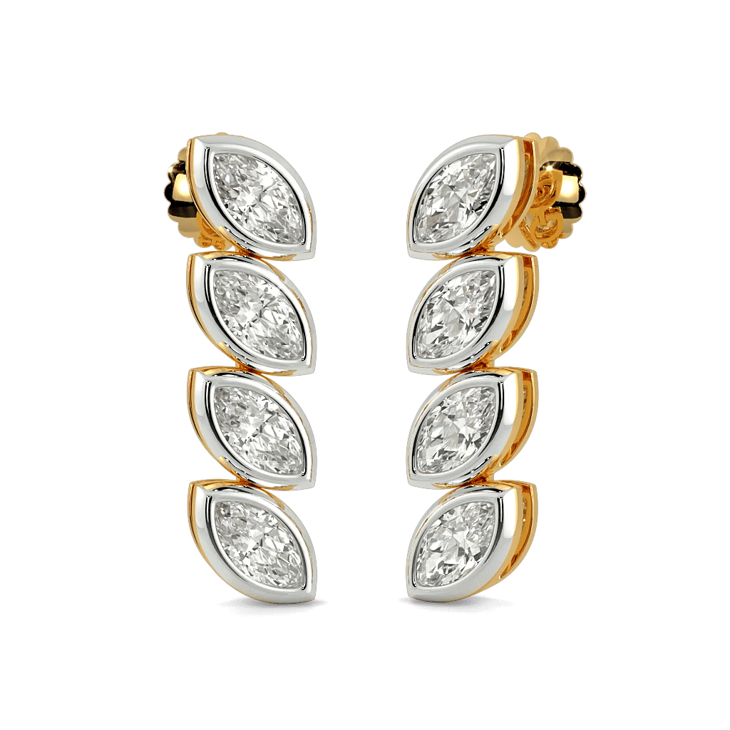 Marquise Line Choker and earrings 3