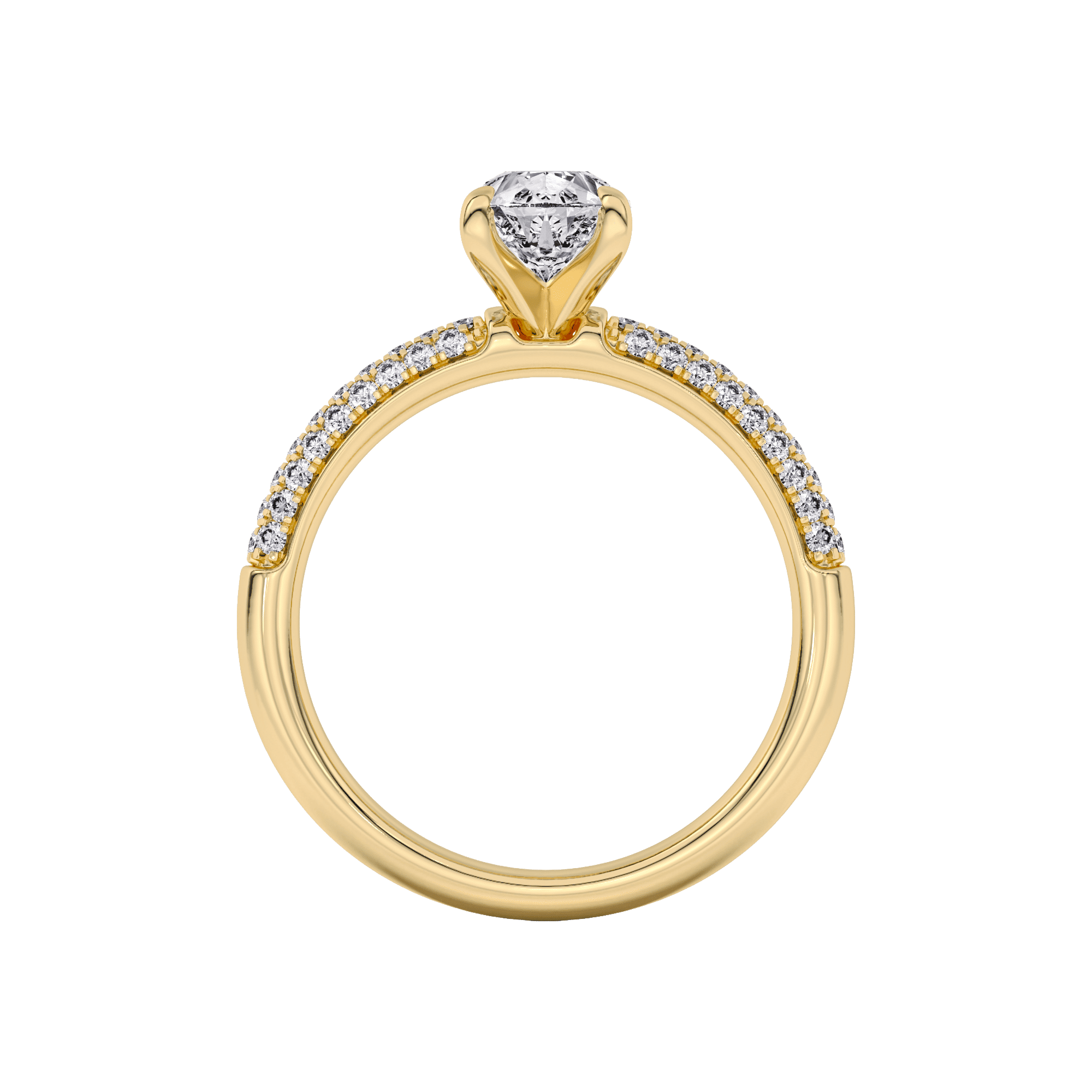 Radiant Round Pavé Ring 3