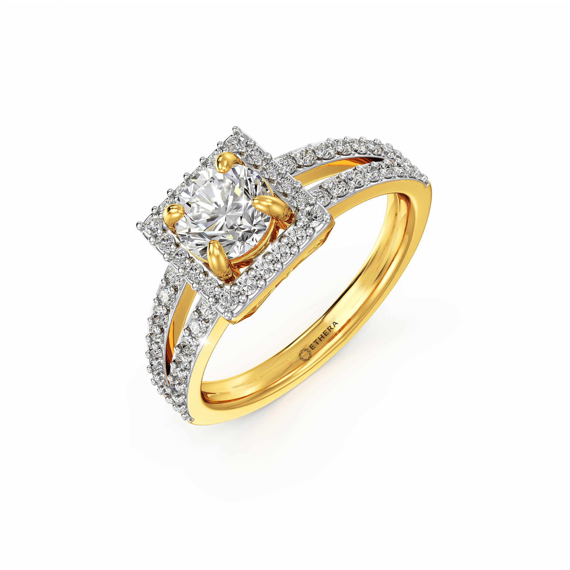 The Meridian Halo Square Ring 0