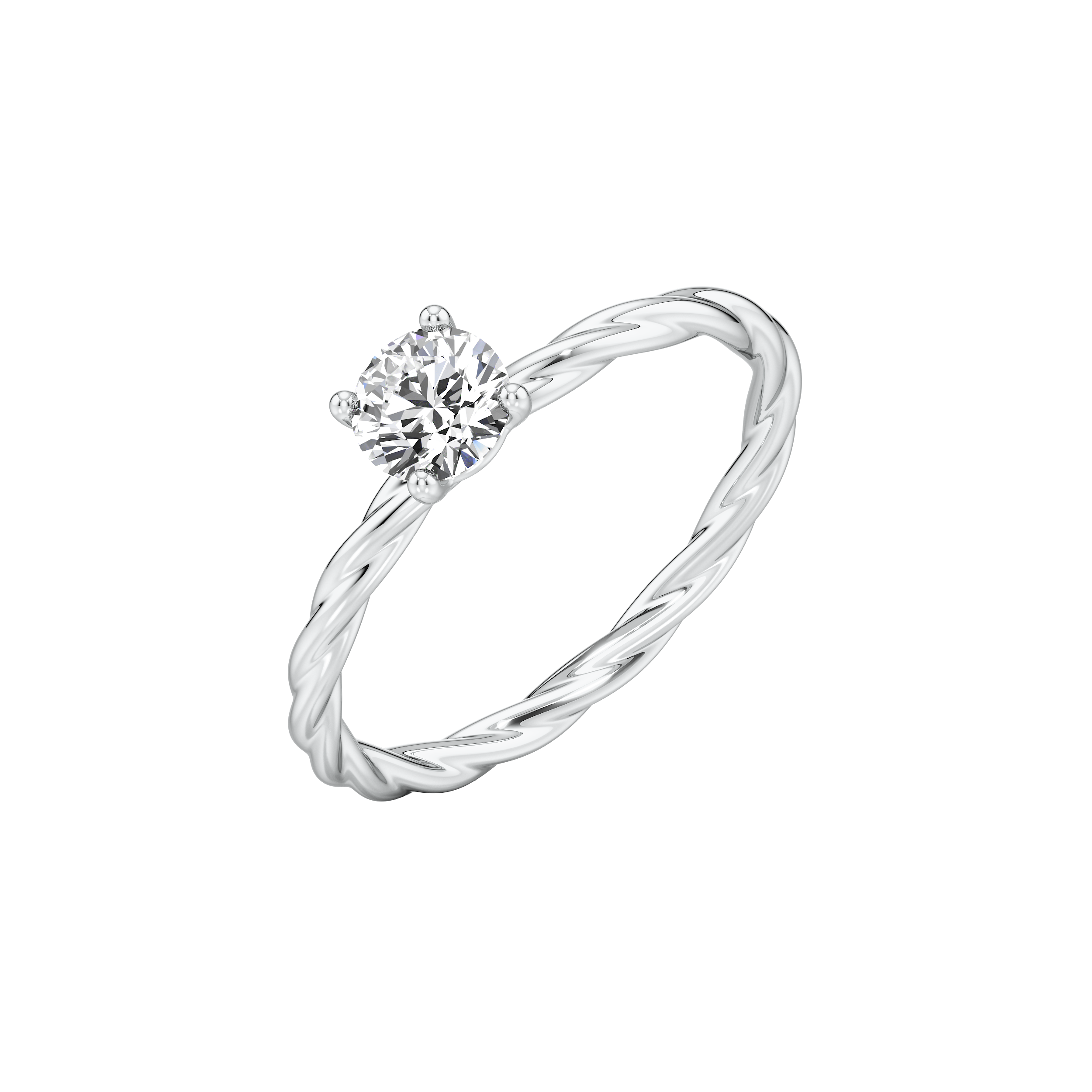Twine Solitaire Ring 7
