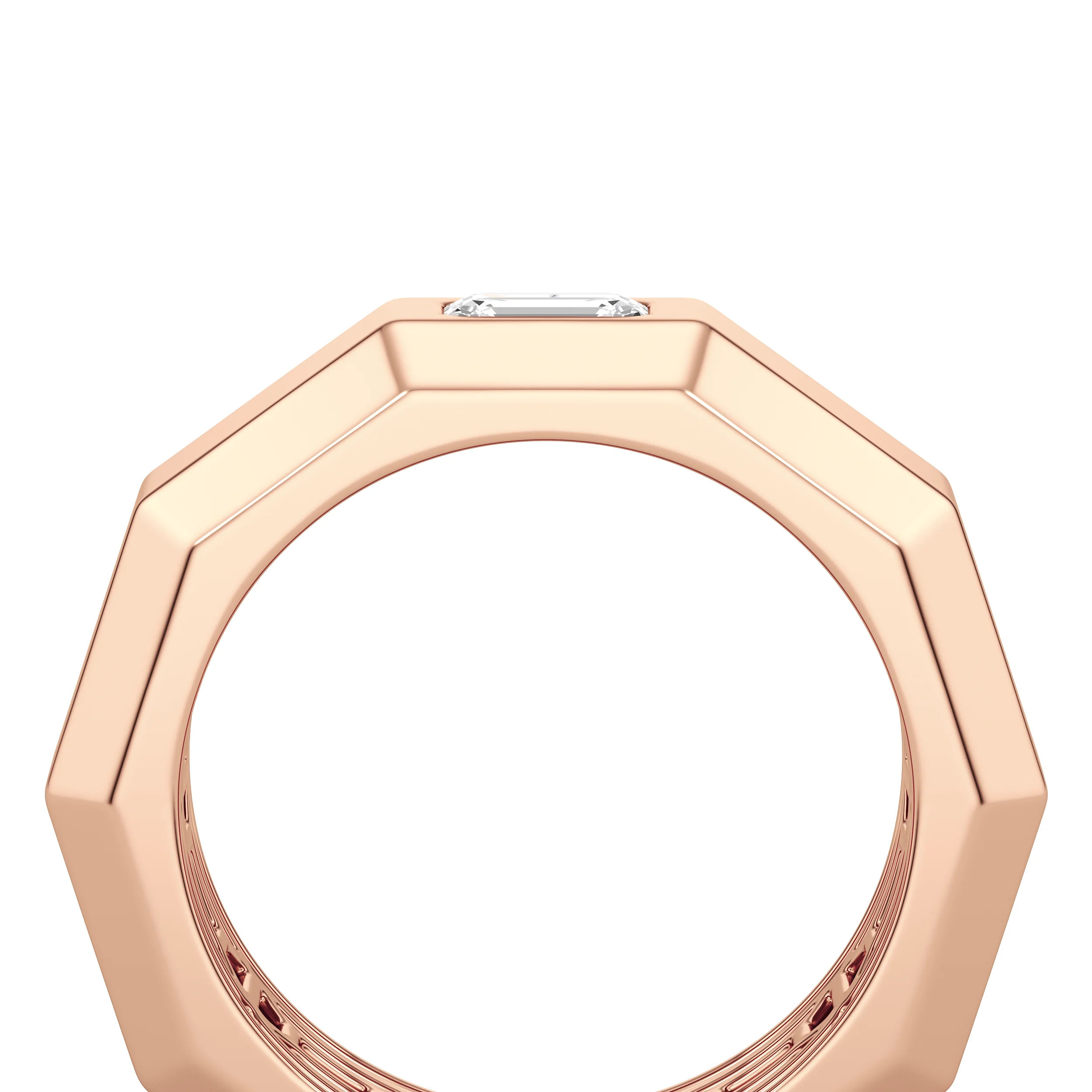 Edgeline Emerald-Cut Band 15