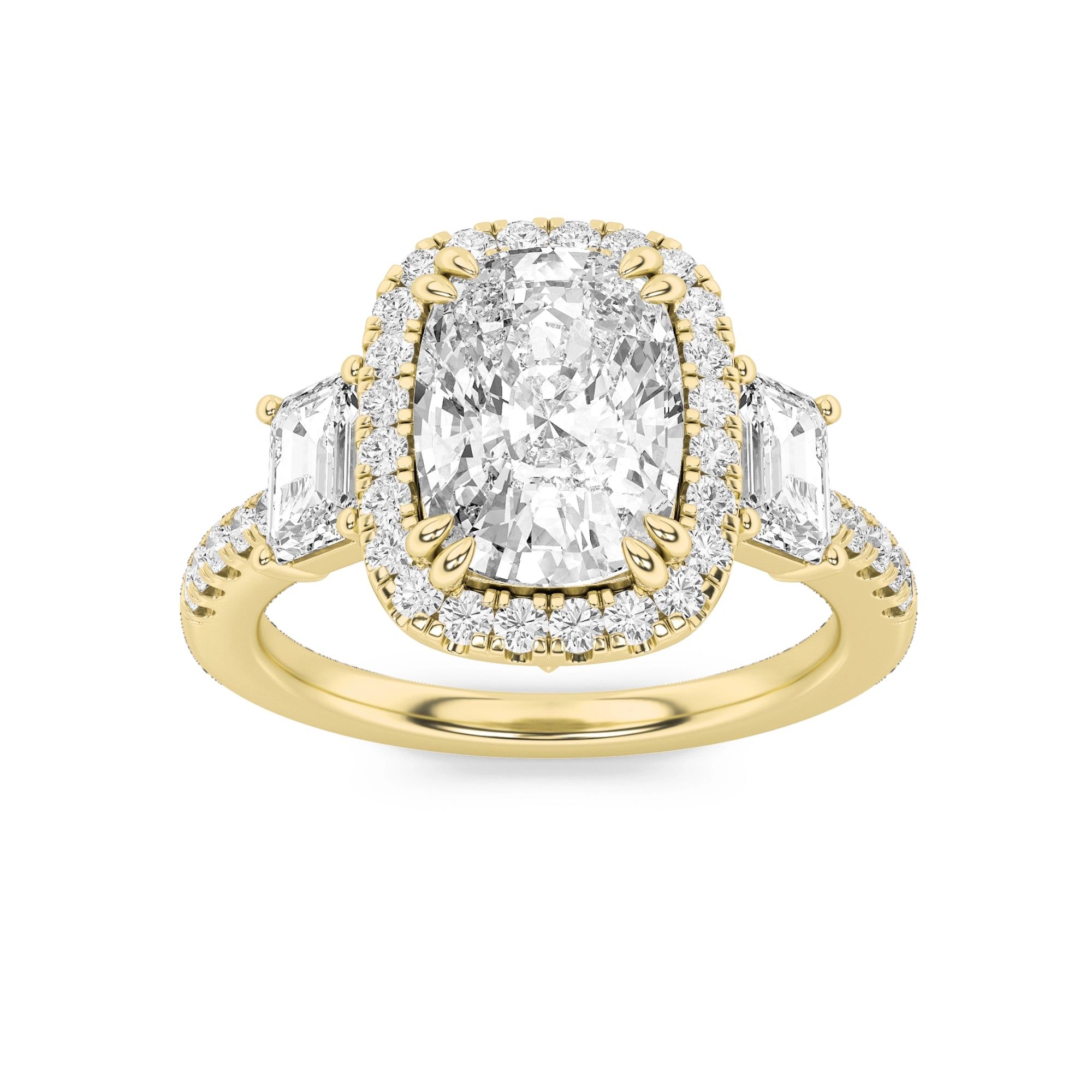 Threefold Brilliance 3 Stone Ring 0